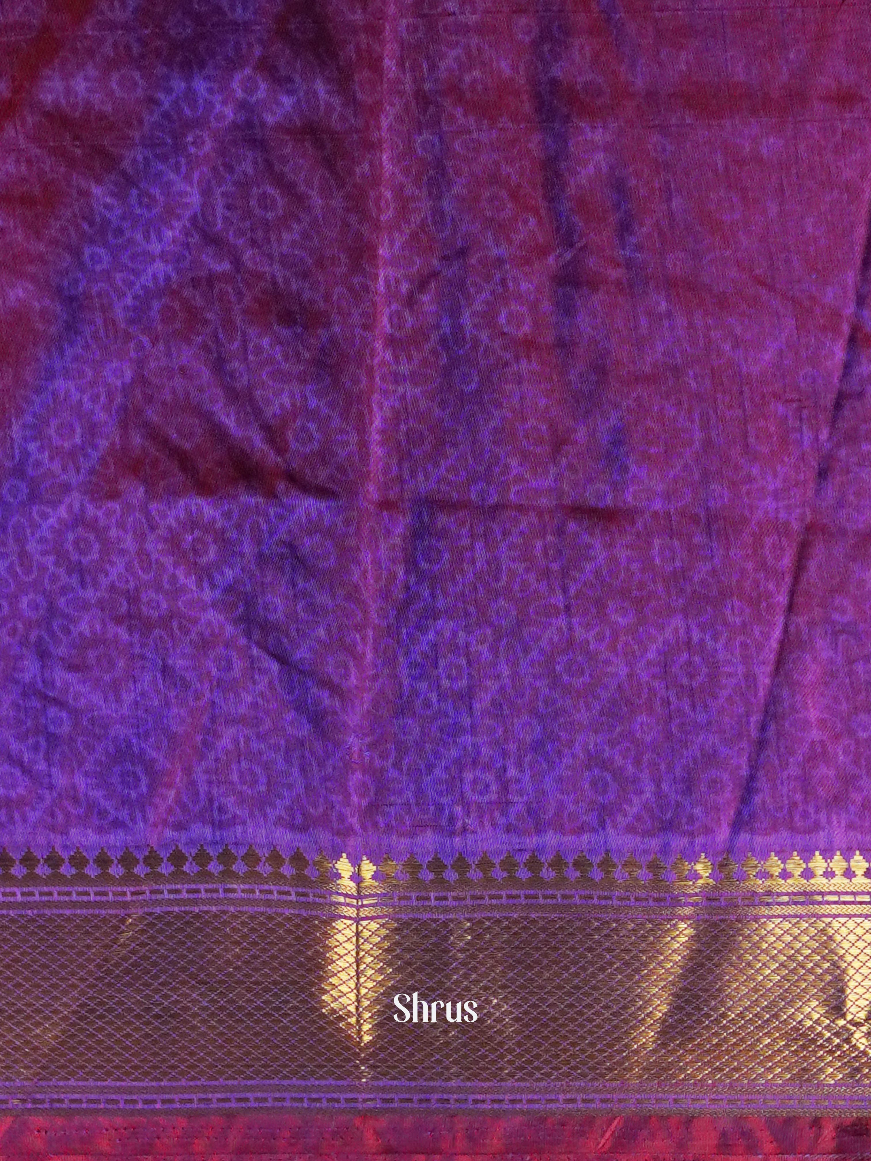 Pink & Purple  - Semi Patola Saree