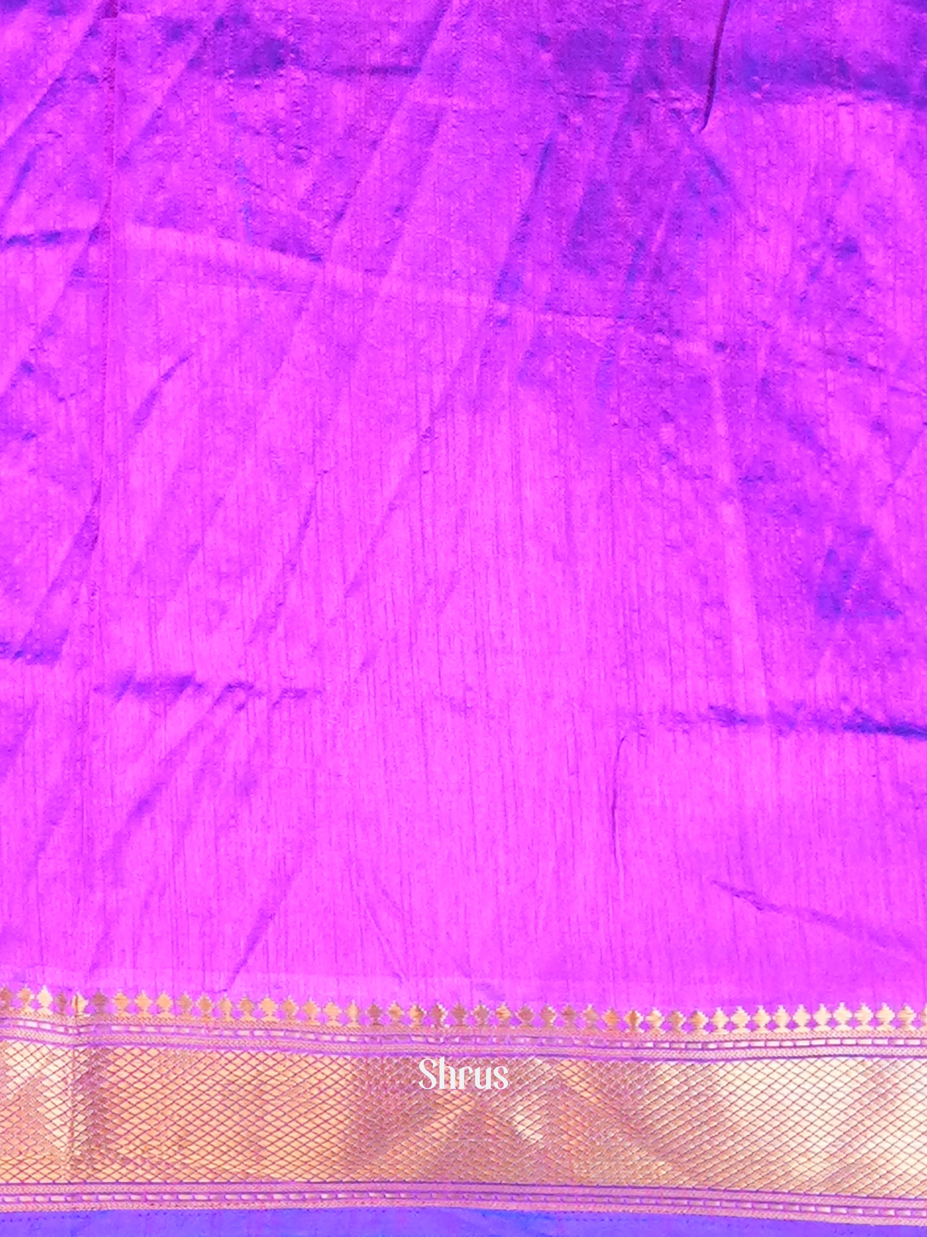 Blue & Purple - Semi Patola Saree