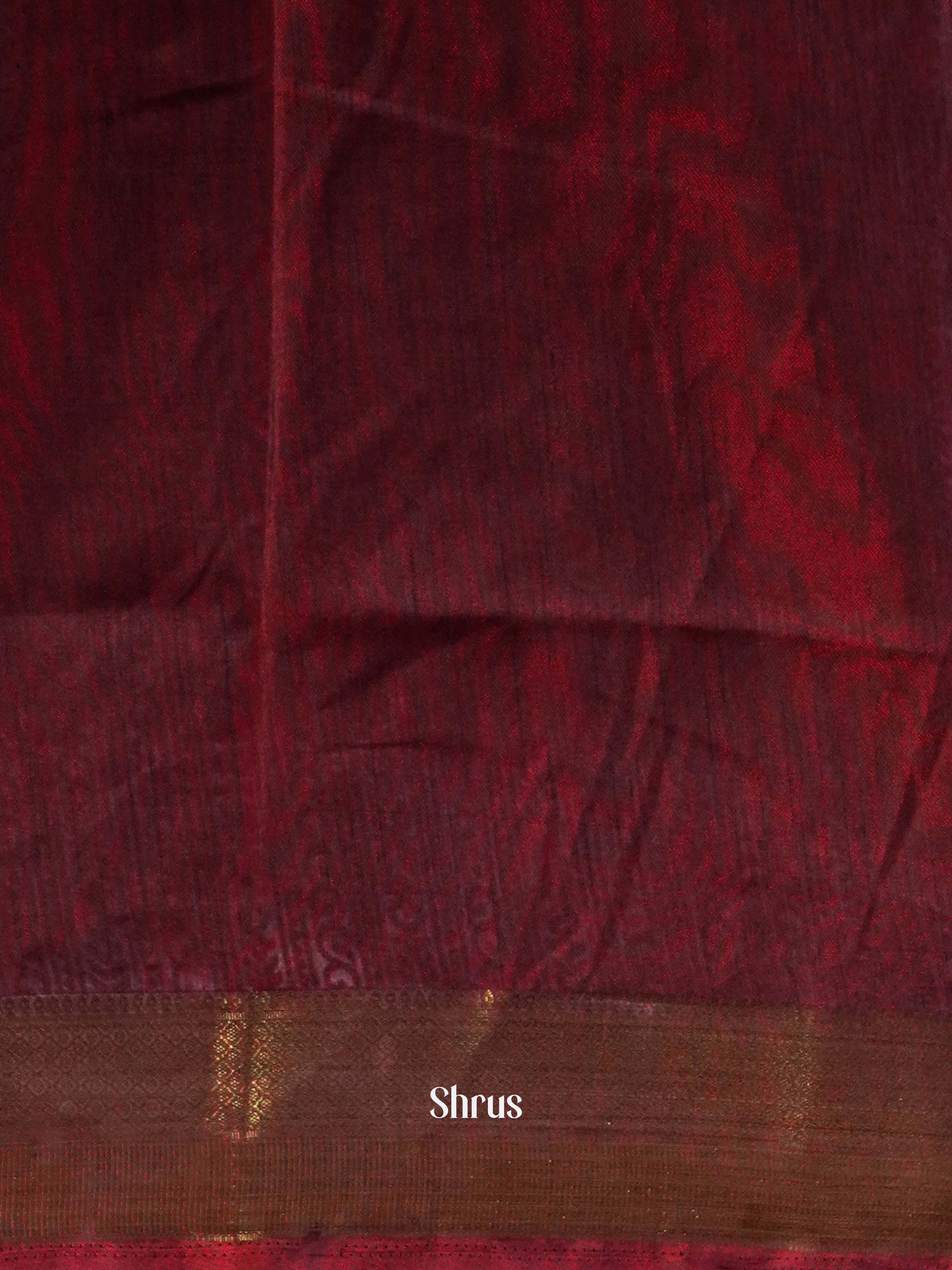 Red & Maroon  - Semi Patola Saree