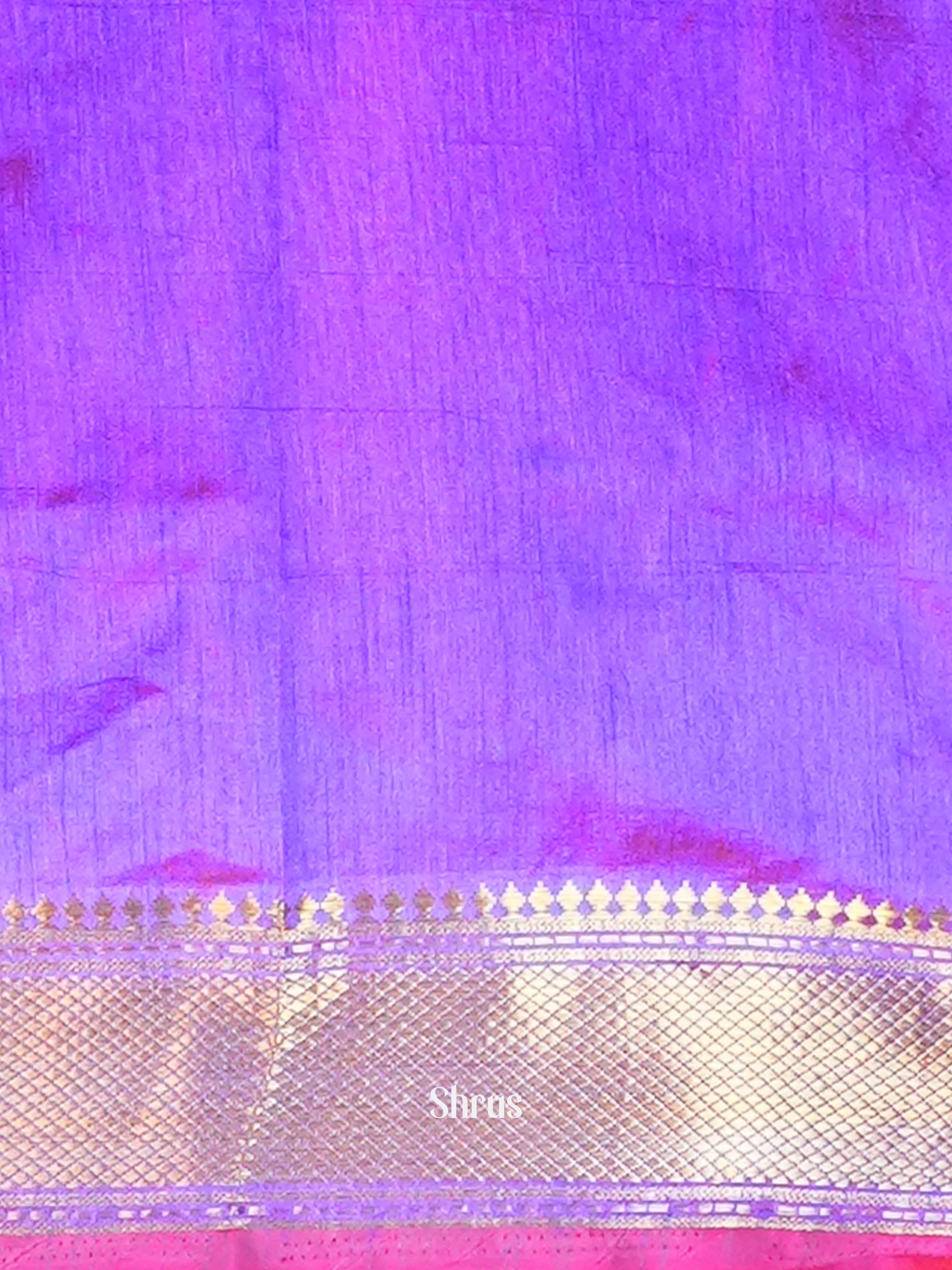 Red & Purple- Semi Patola Saree