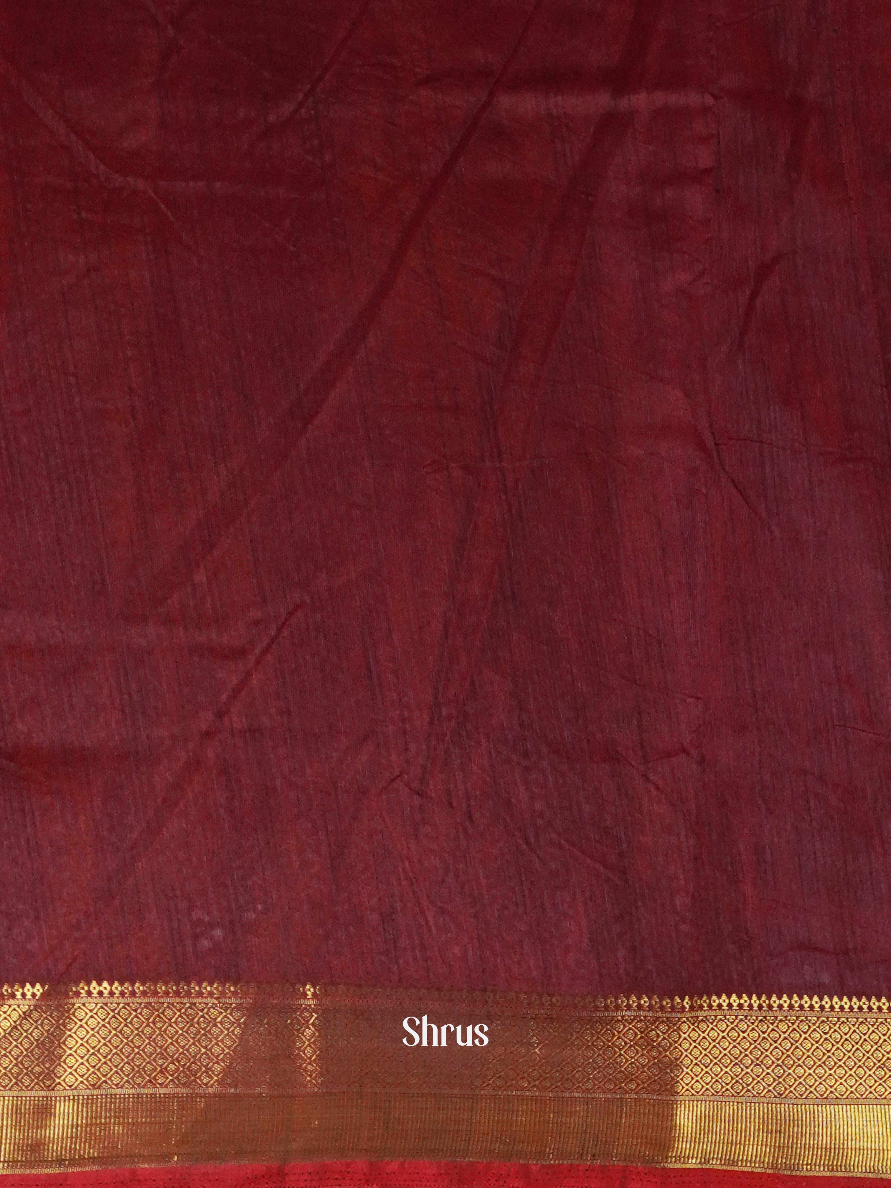 Red & Maroon  - Semi Patola Saree