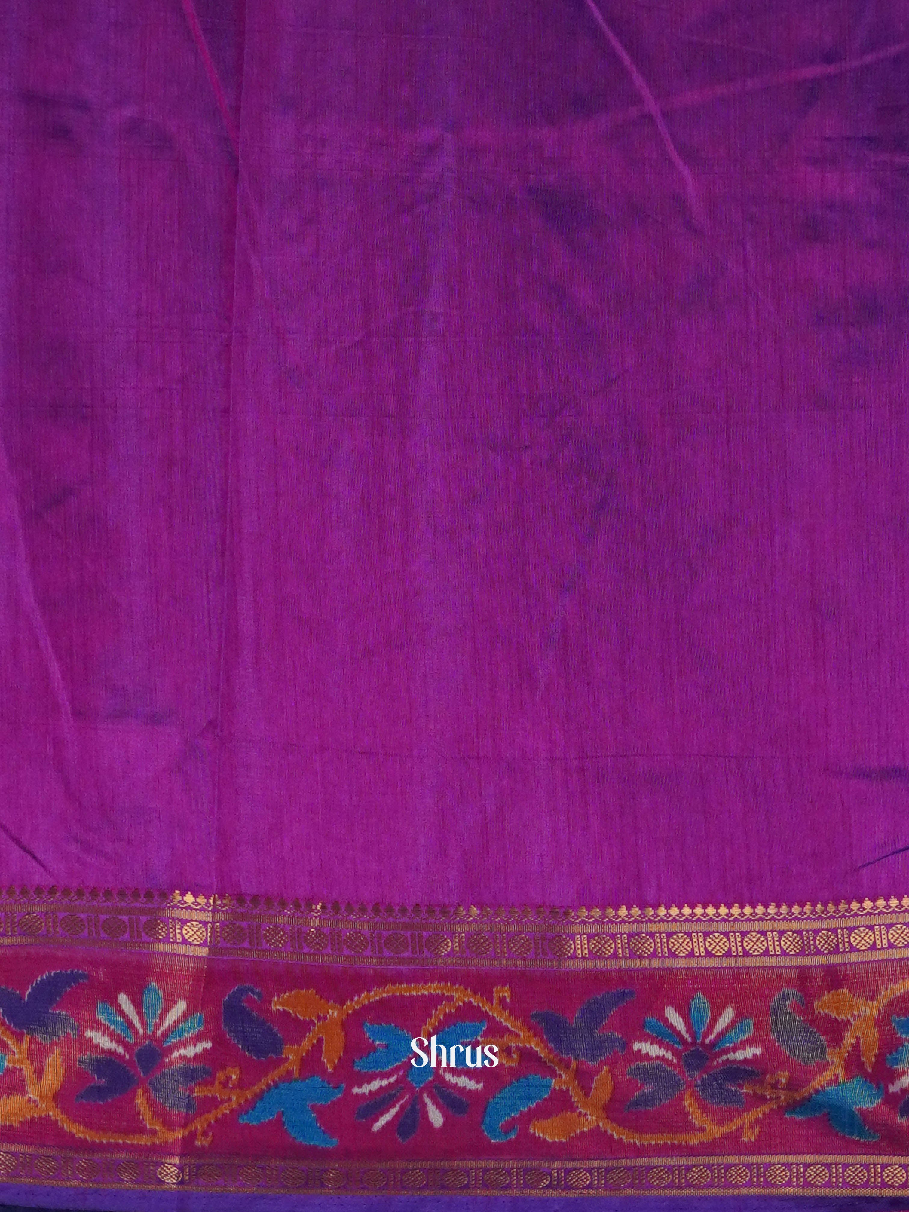 Indigo & Purple  - Semi Patola Saree