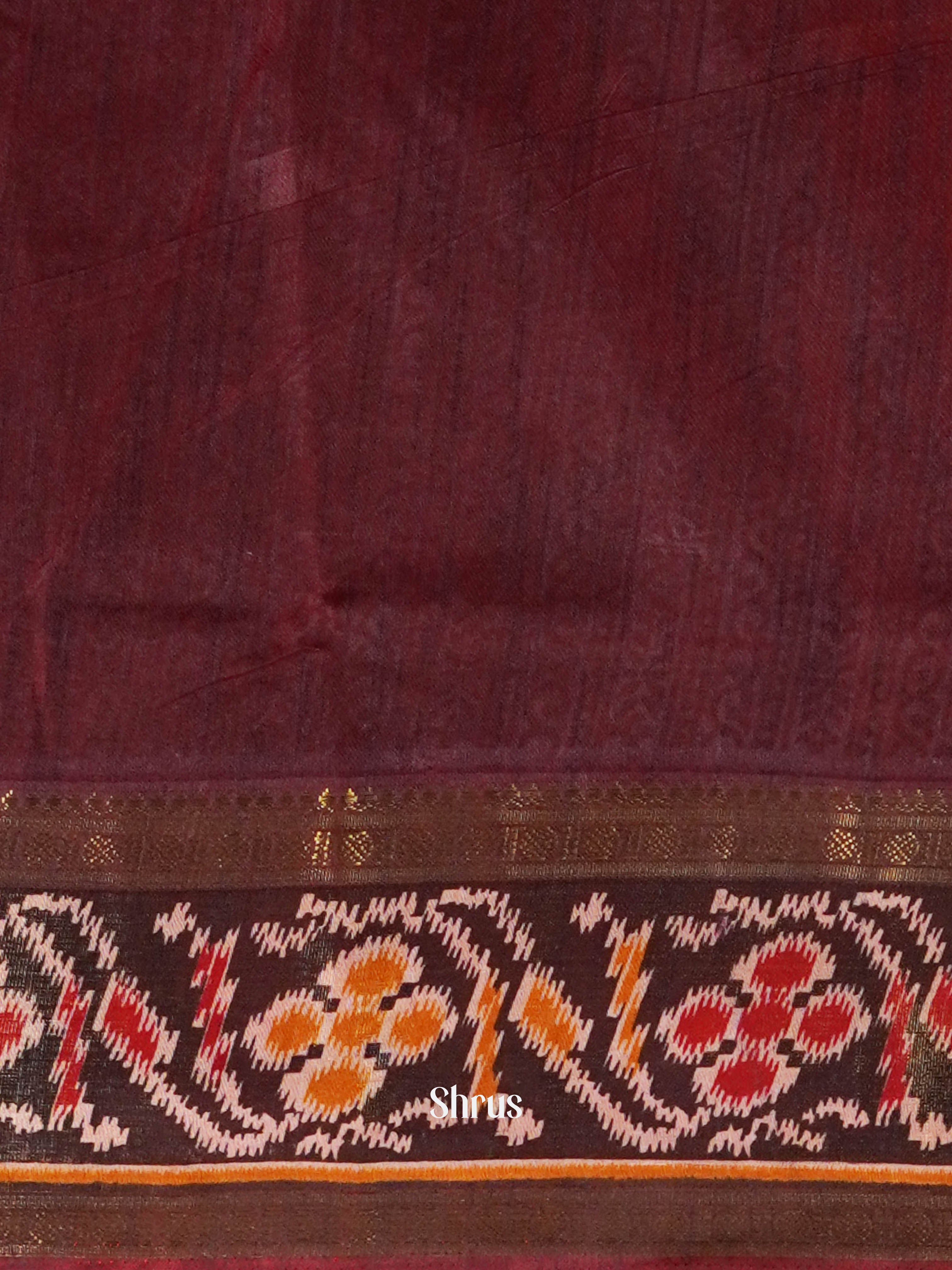 Red & Maroon  - Semi Patola Saree