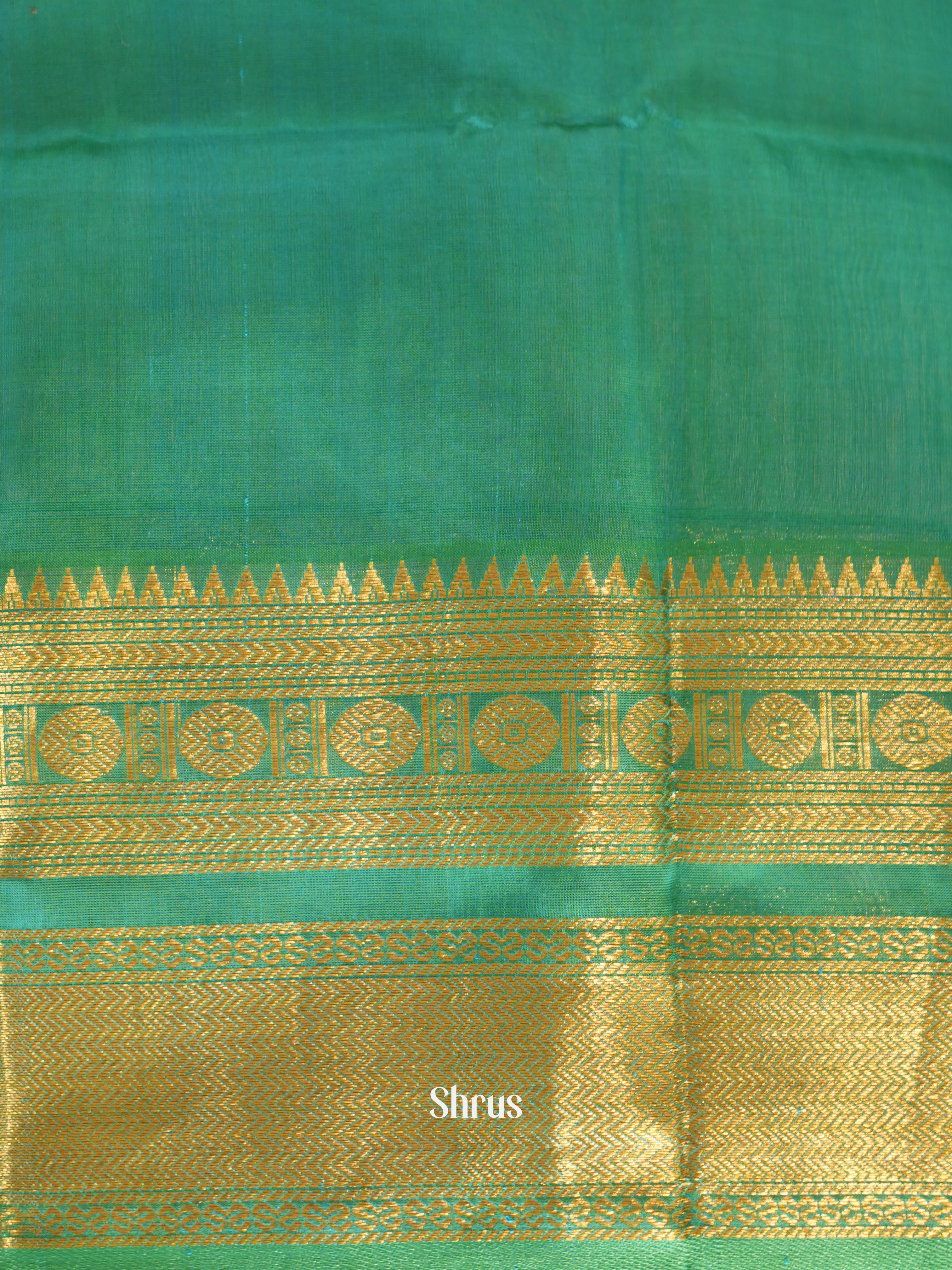 Blue & Teal - Silk Cotton Saree