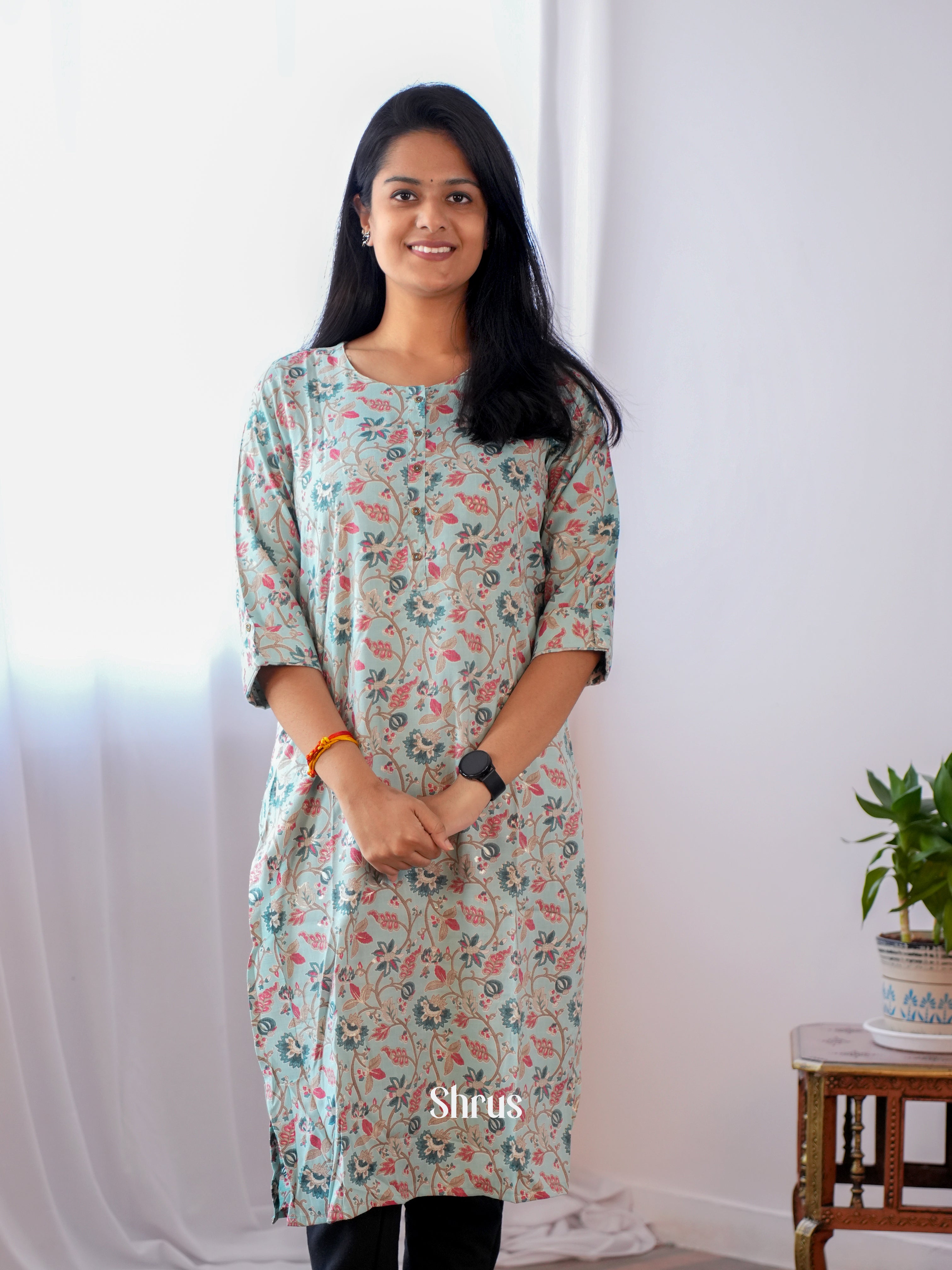 Blue & Pink - Readymade  kurti