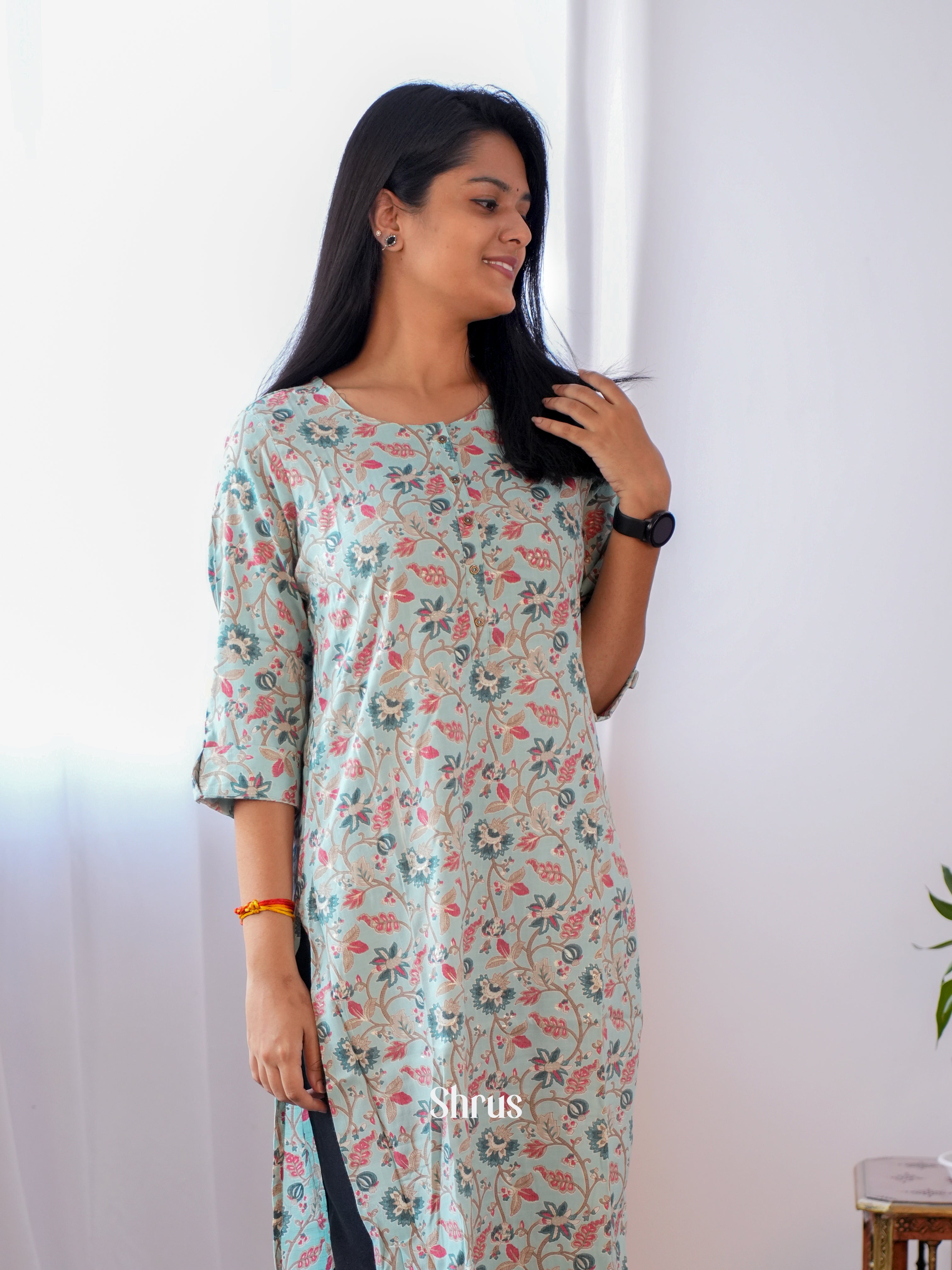 Blue & Pink - Readymade  kurti