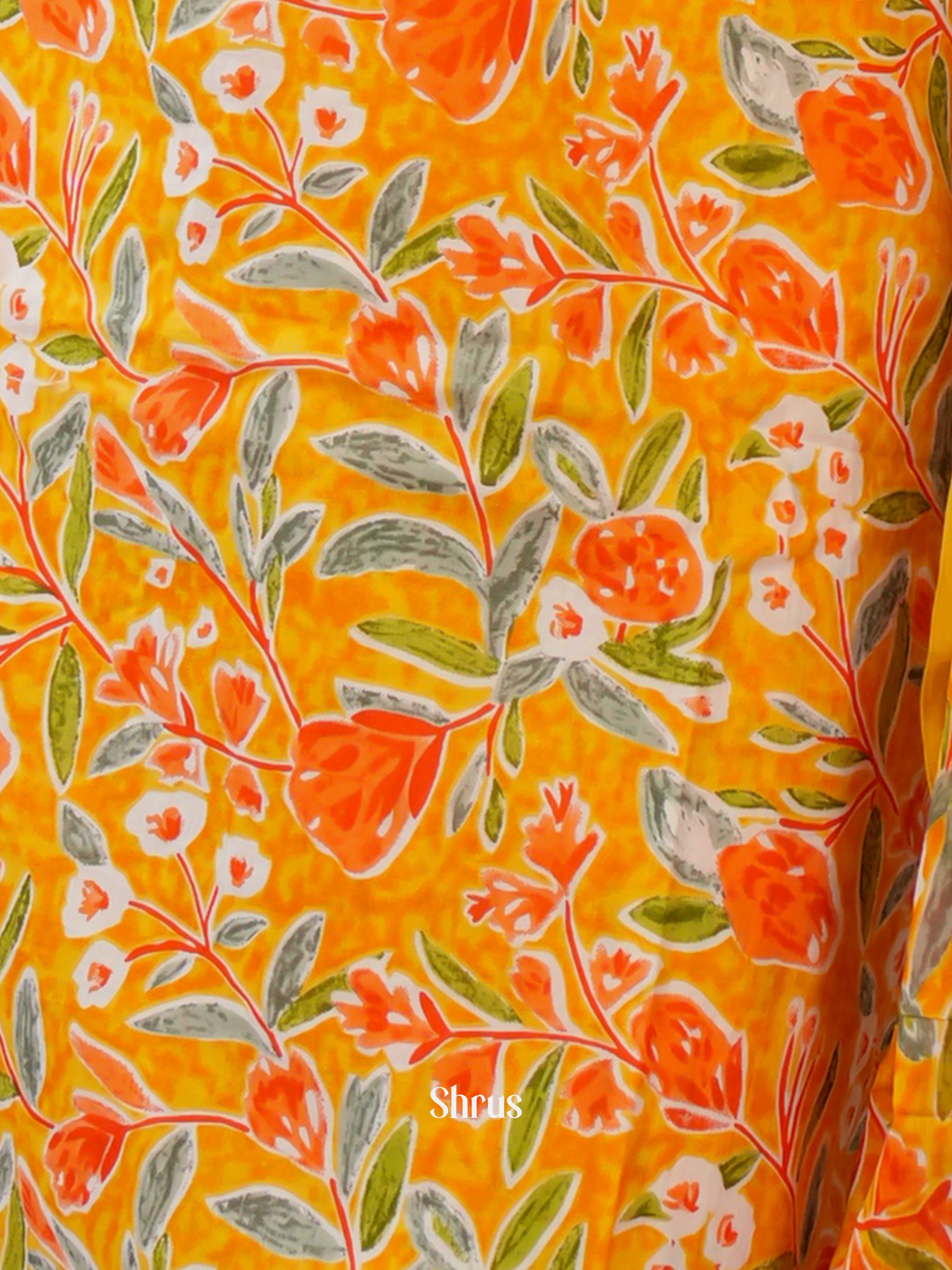 Orange  - 3pc printed Readymade Suits