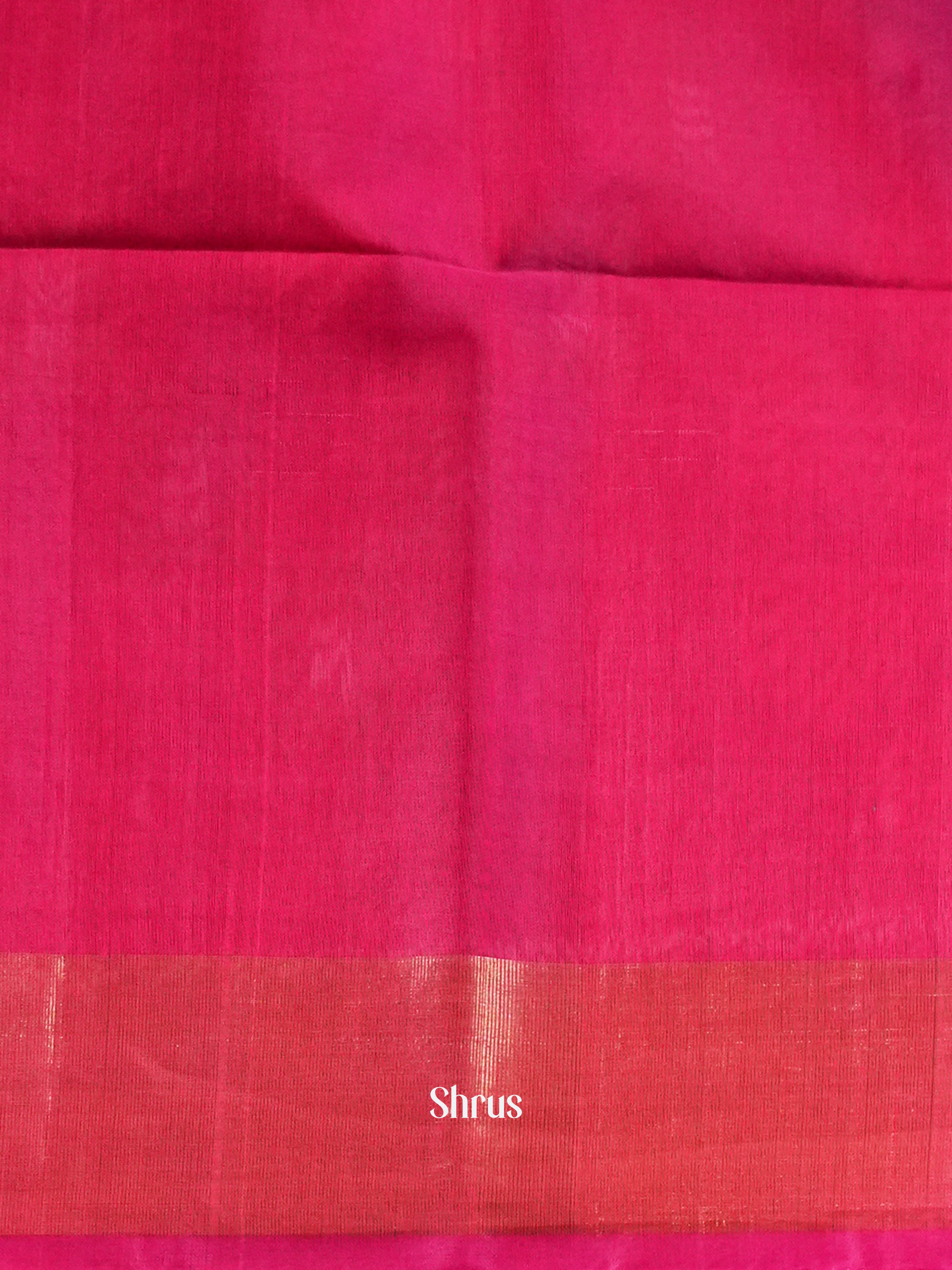 Green & Rosy Red  - Pochampally sico Saree