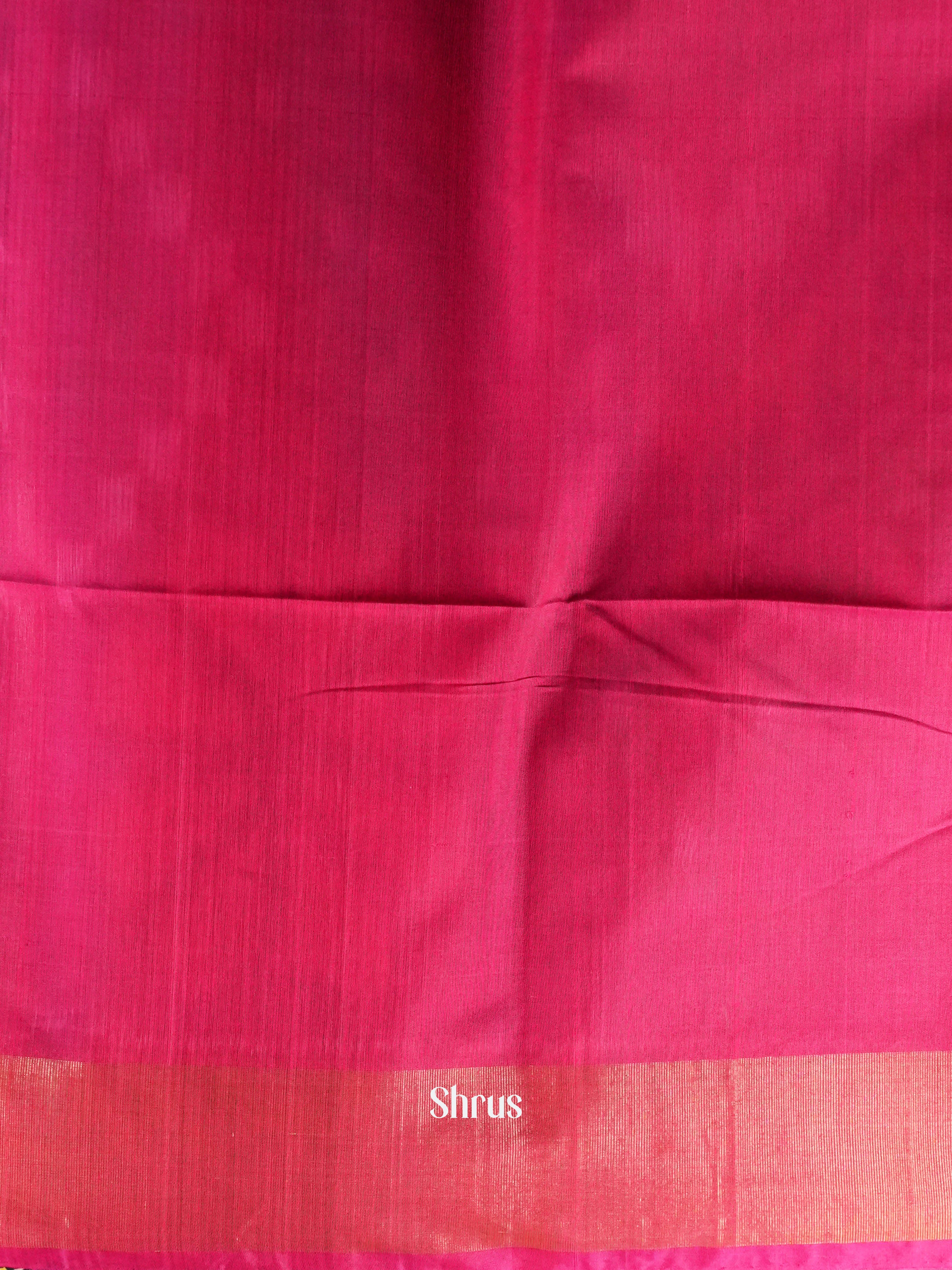 Grey & Rosy Red - Pochampally sico Saree