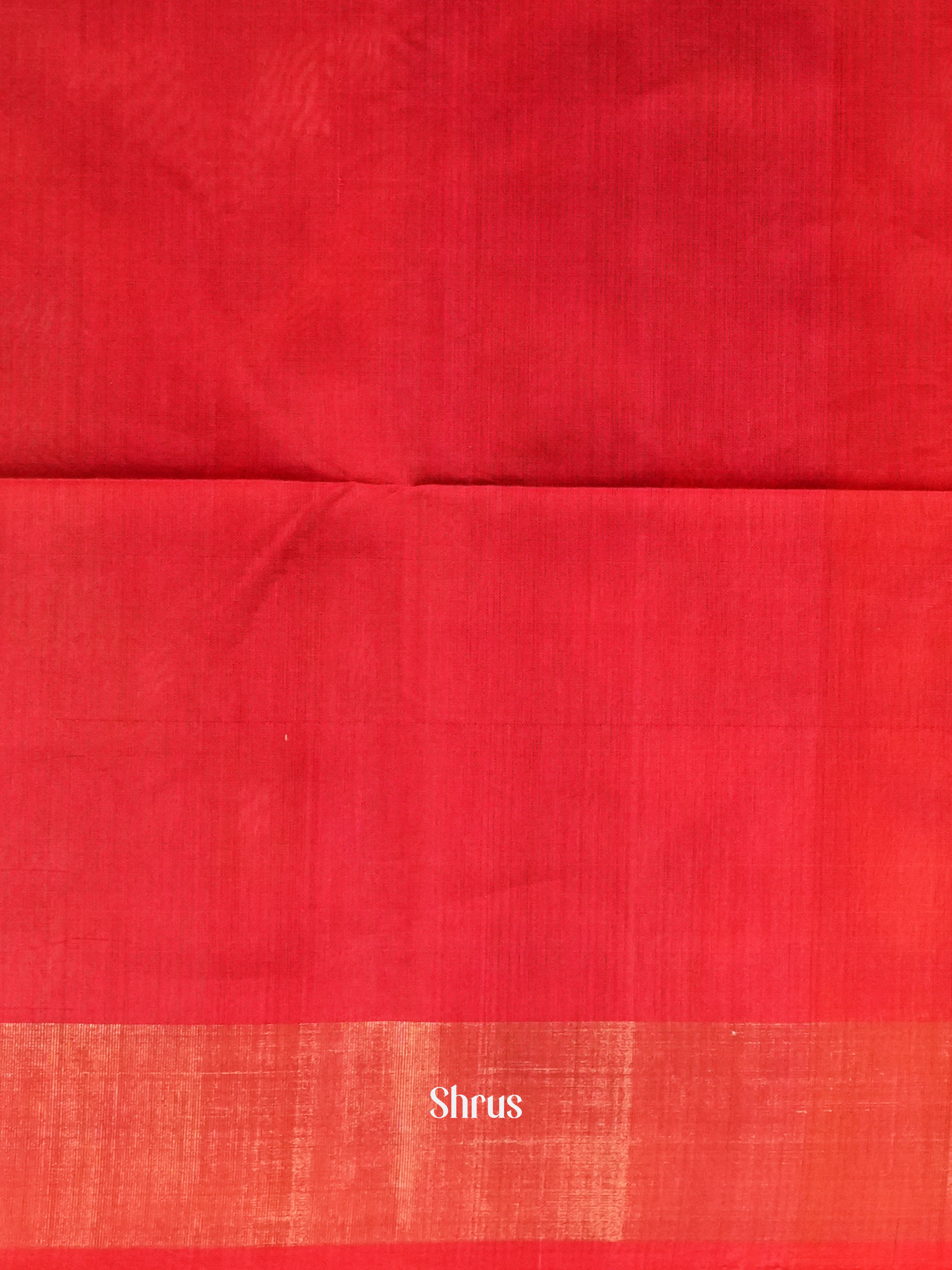 Green & Red- Pochampally sico Saree