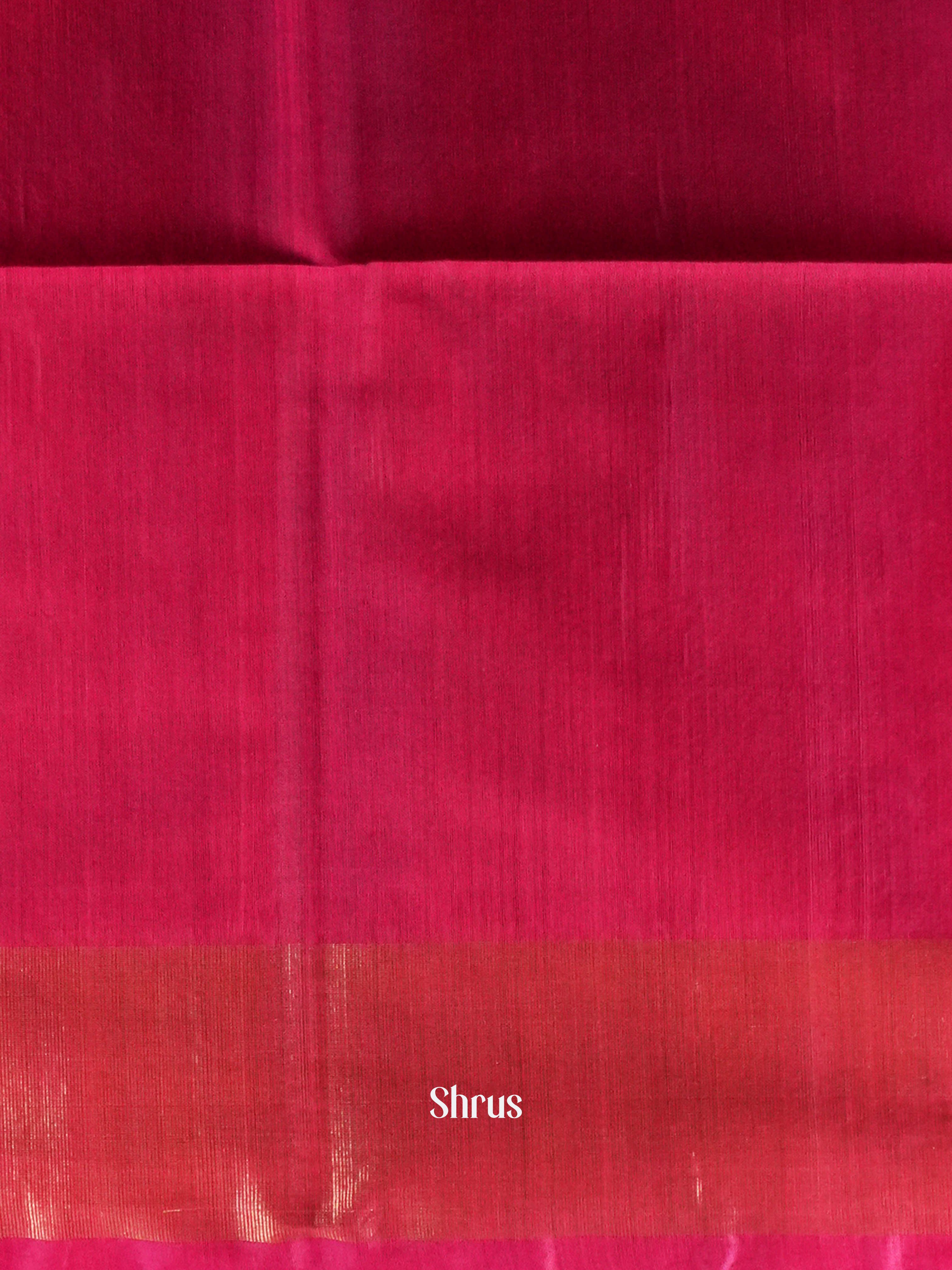 Green & Rosy Red  - Pochampally sico Saree