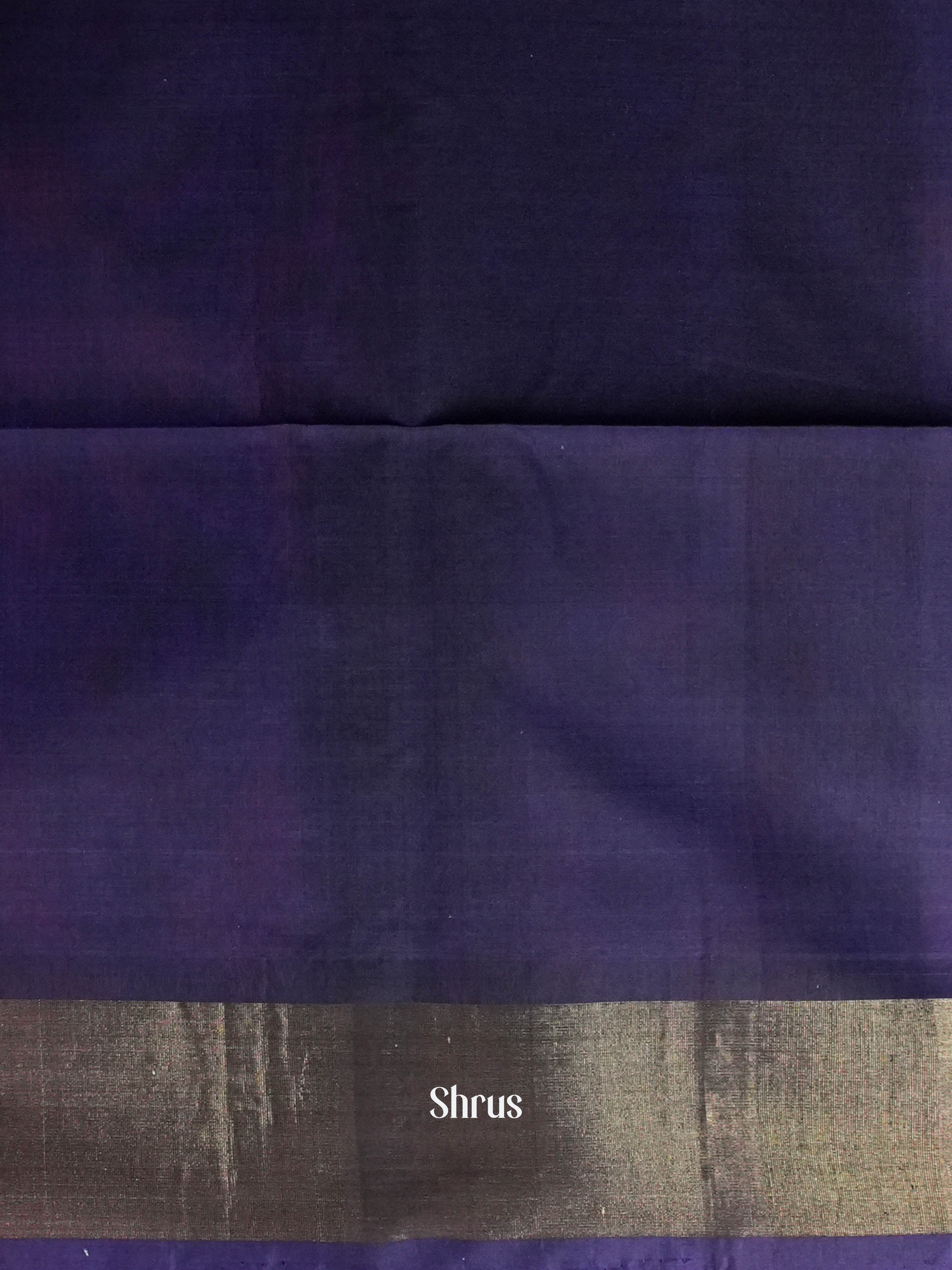 Pink & Indigo  - Pochampally sico Saree