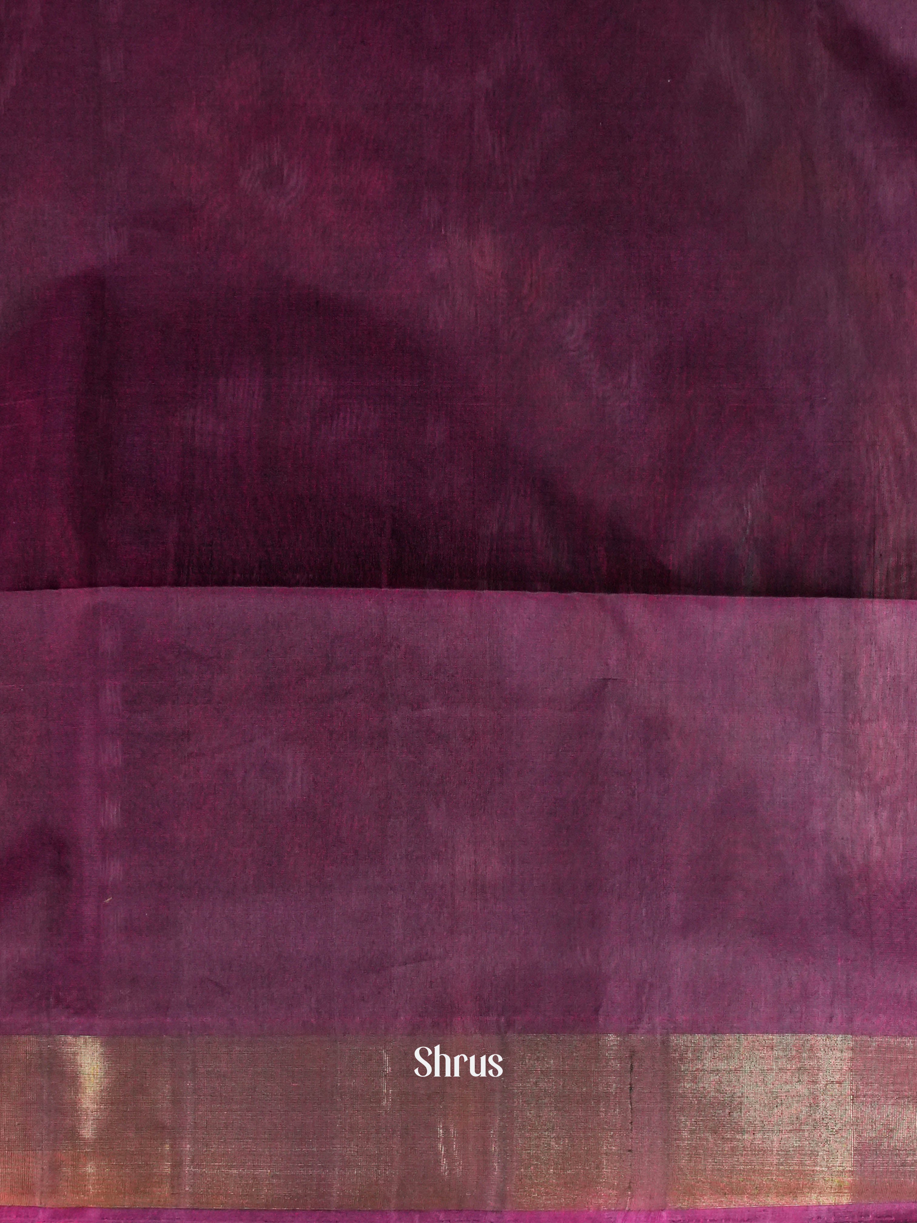 Grey & Dark Pink  - Pochampally sico Saree