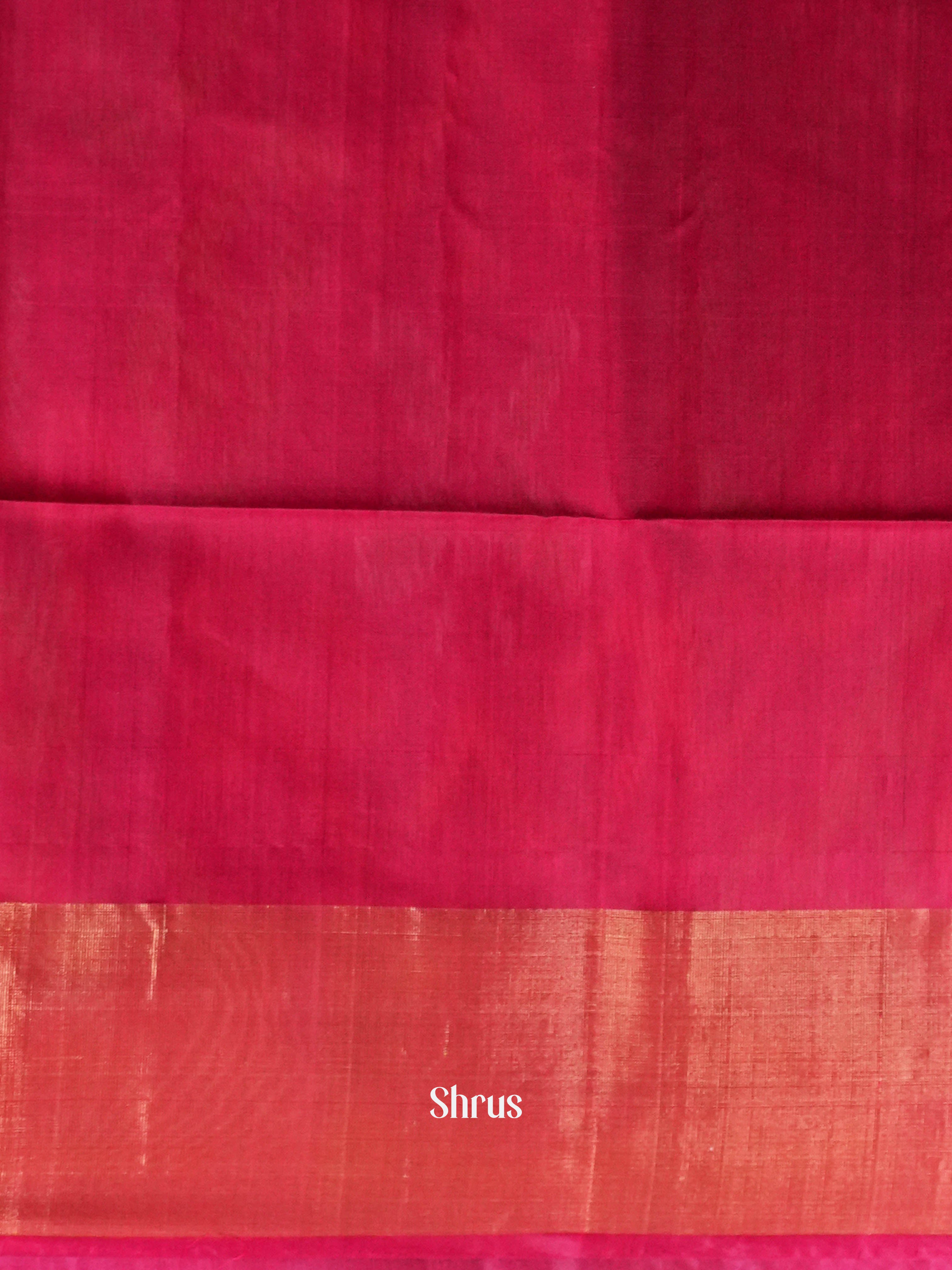 Dark Blue & Red  - Pochampally sico Saree