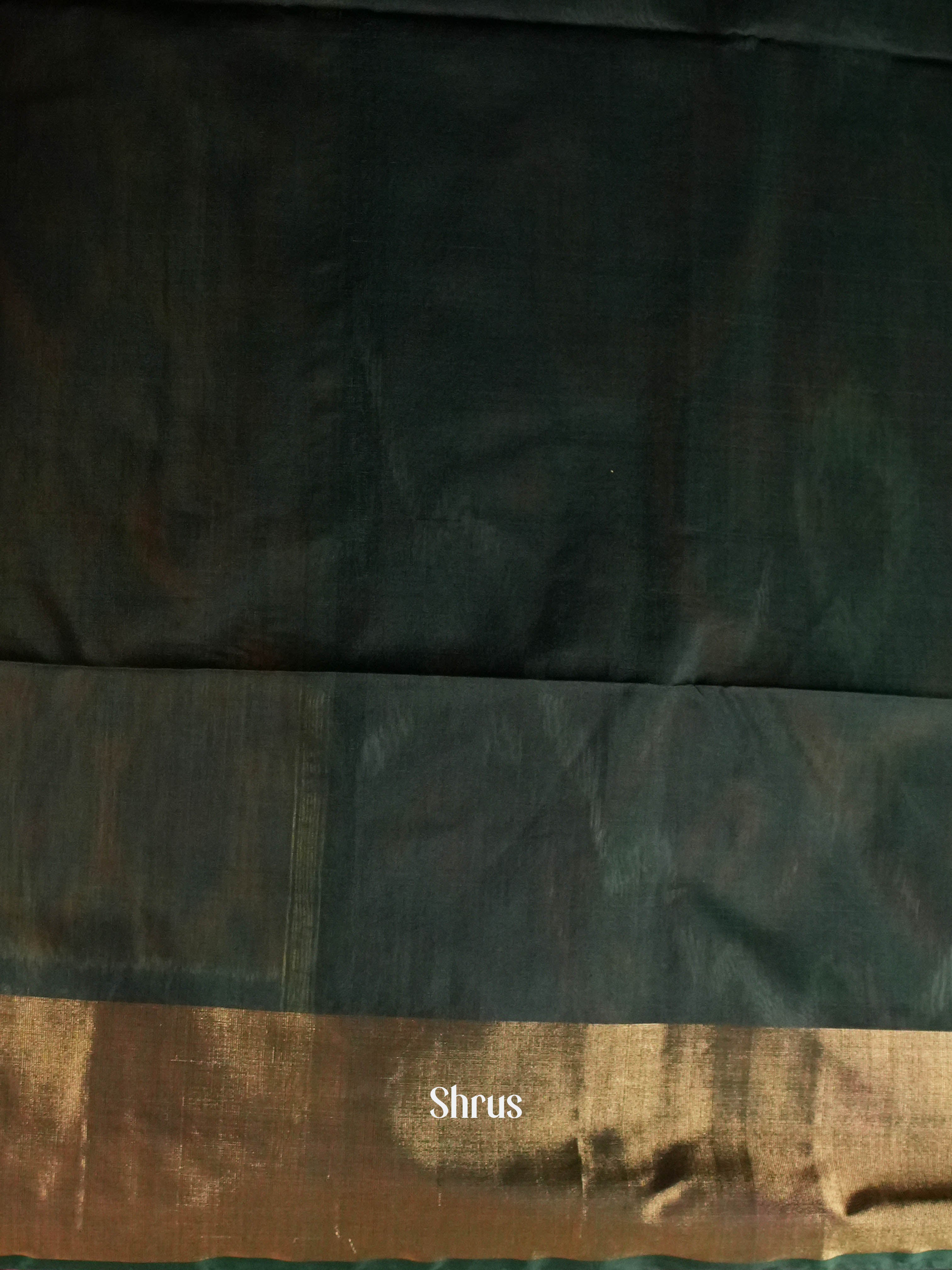 Orange & Dark Green  - Pochampally sico Saree