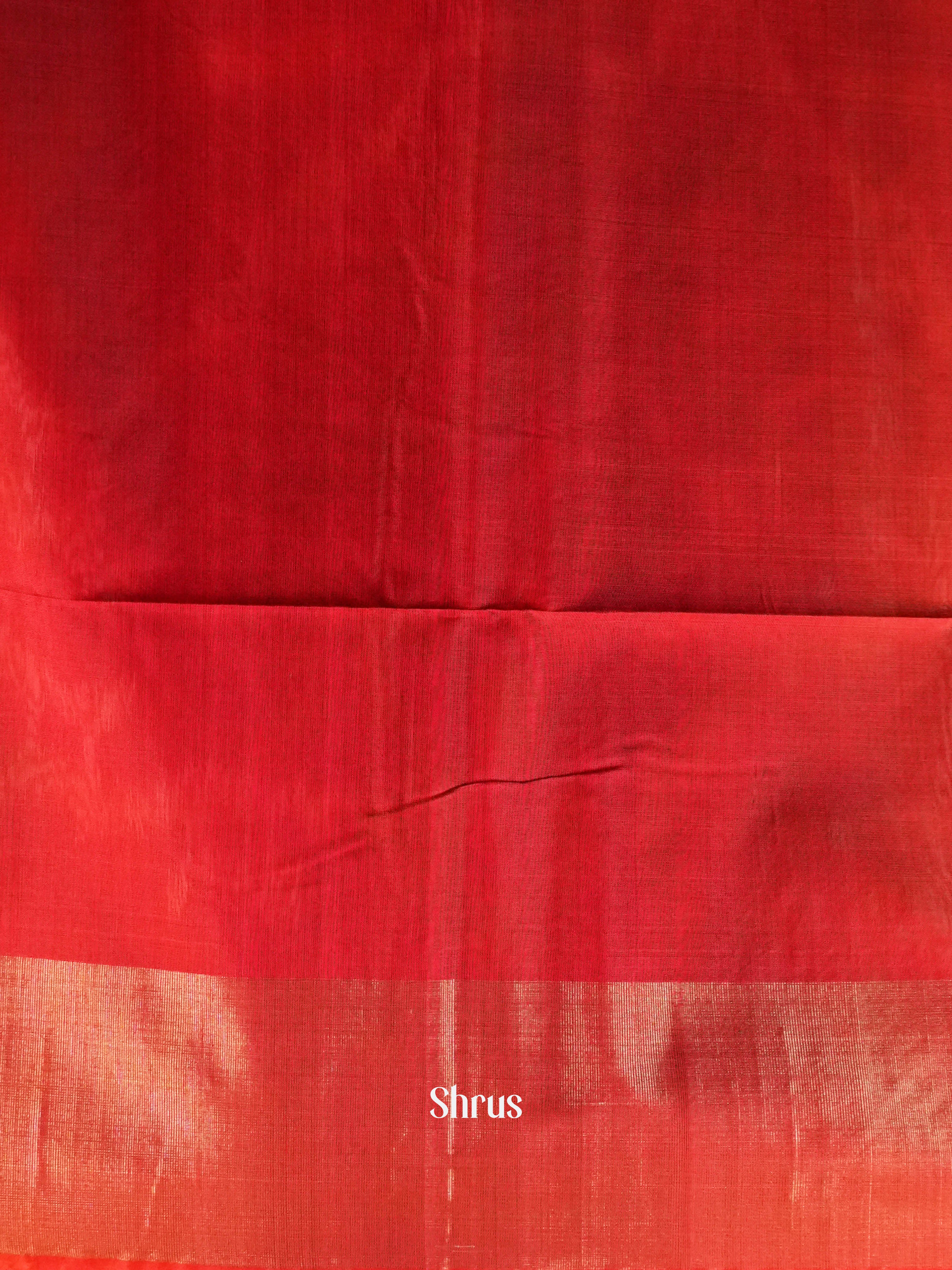 Green & Red  - Pochampally sico Saree