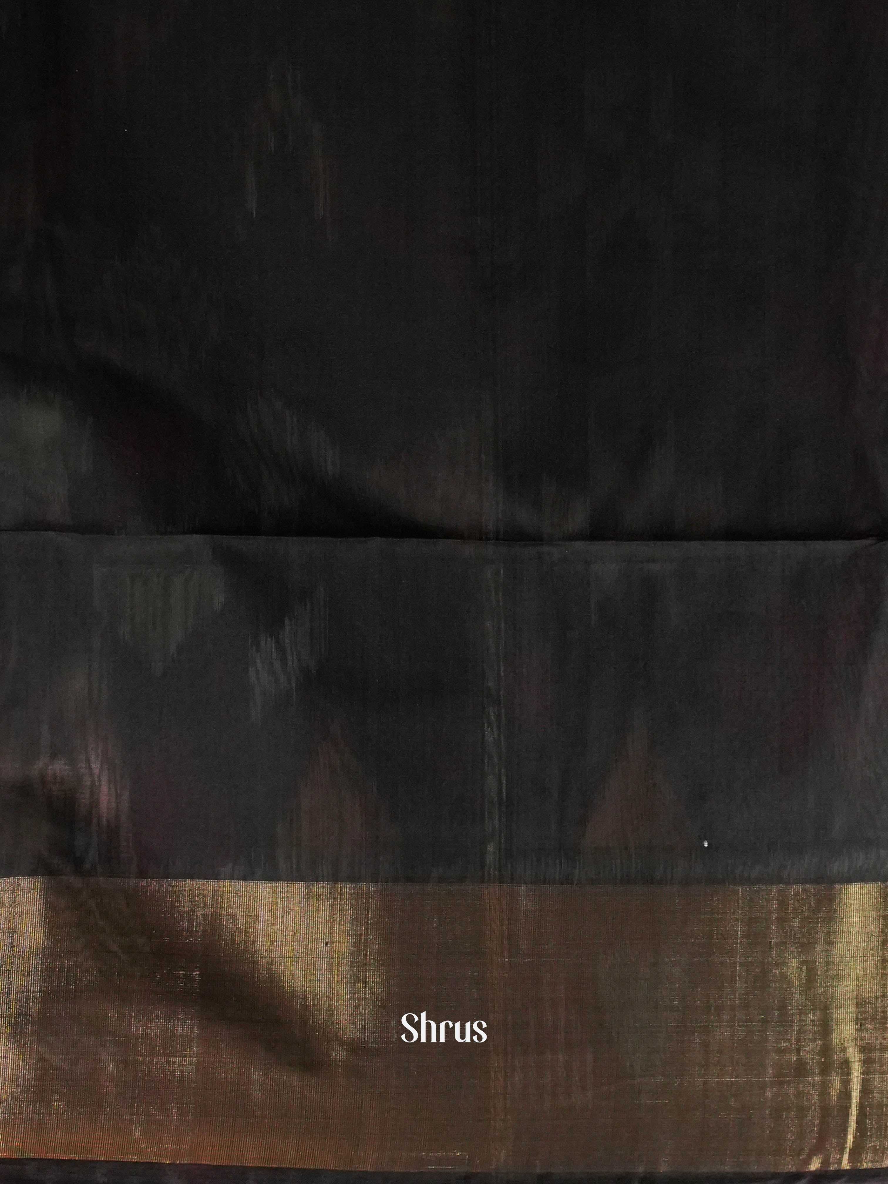 Grey & Black  - Pochampally sico Saree