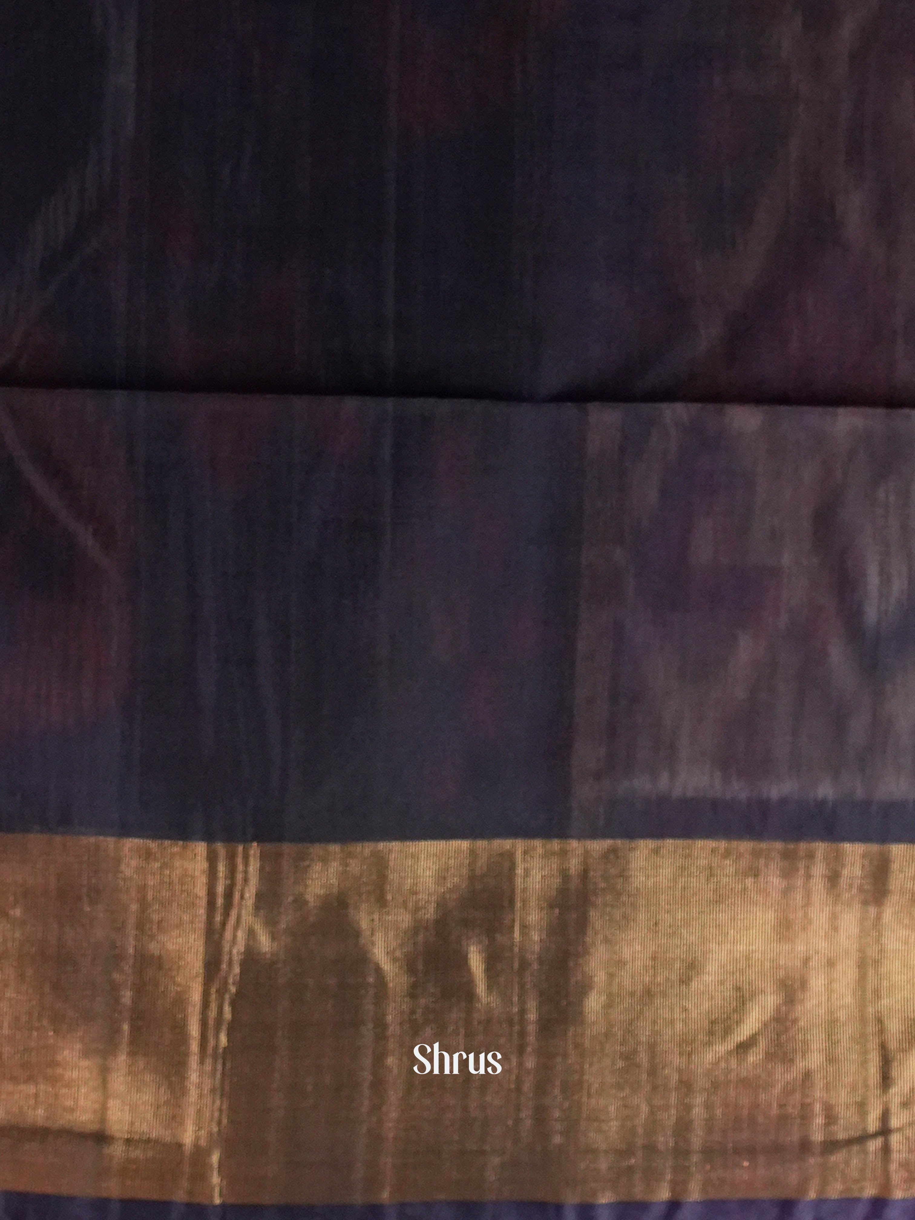 Goden Brown & Deep Violet  - Pochampally sico Saree