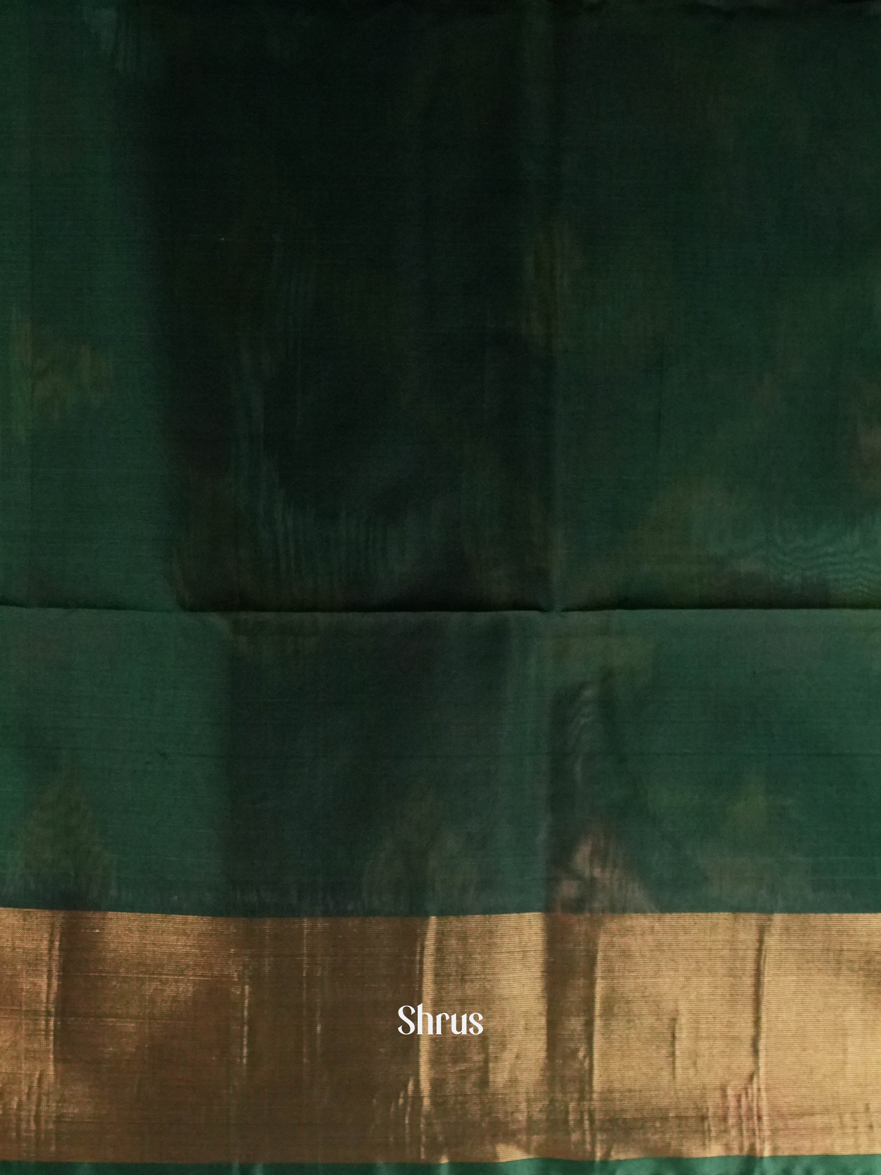 Dark Green & Peachy Pink  - Pochampally sico Saree