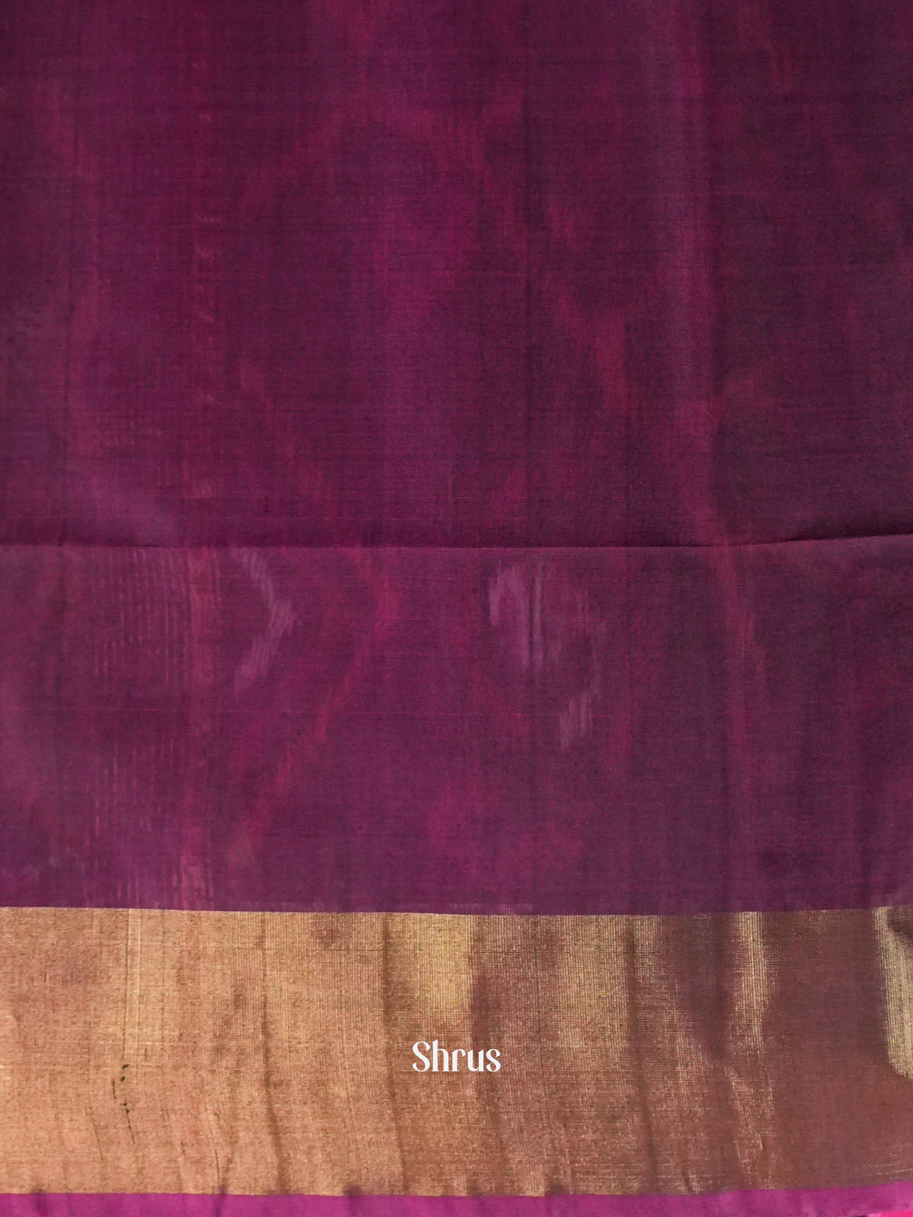 Navy Blue & Pink  - Pochampally sico Saree