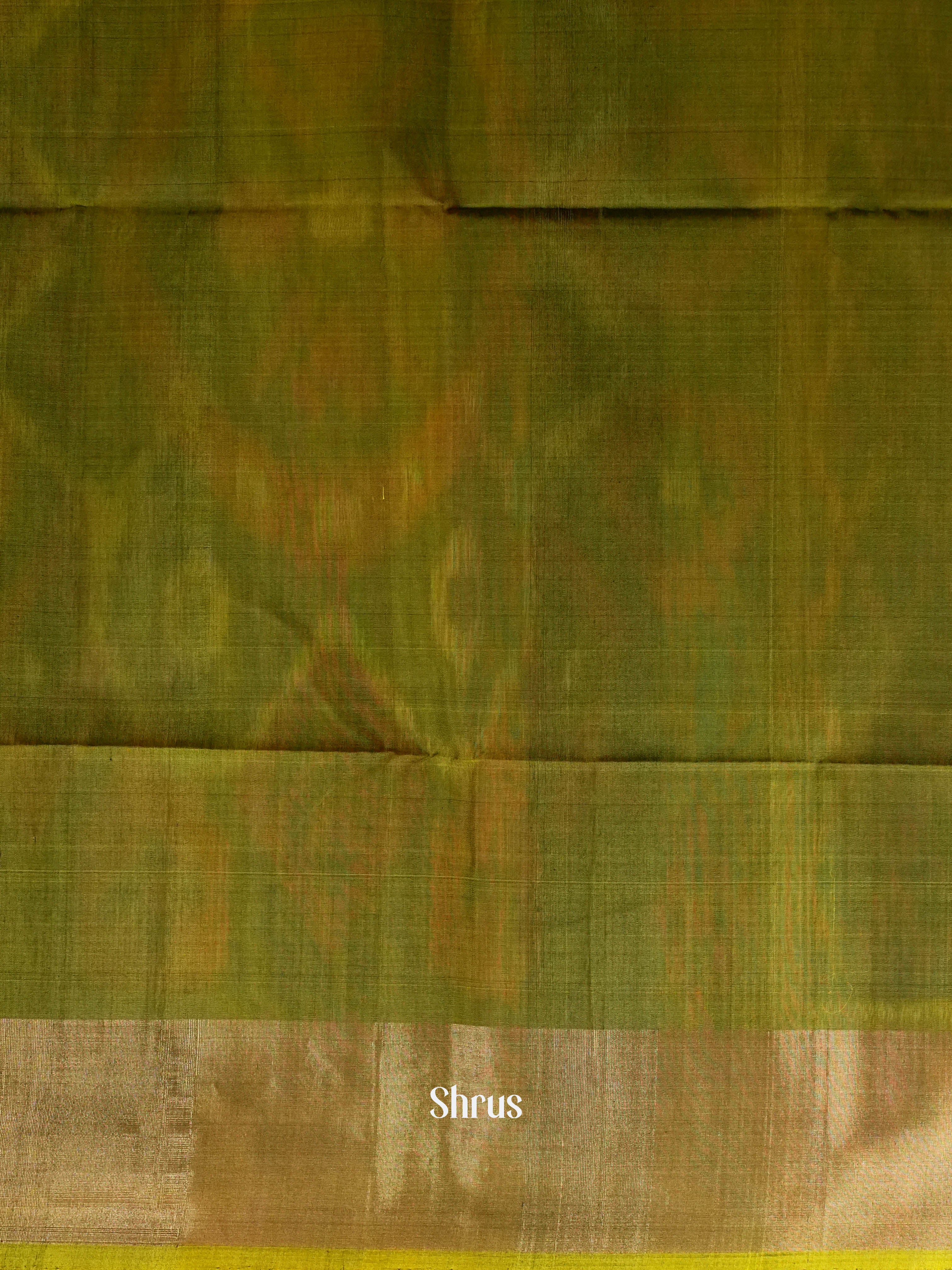 Blue & Olive Green  - Pochampally sico Saree