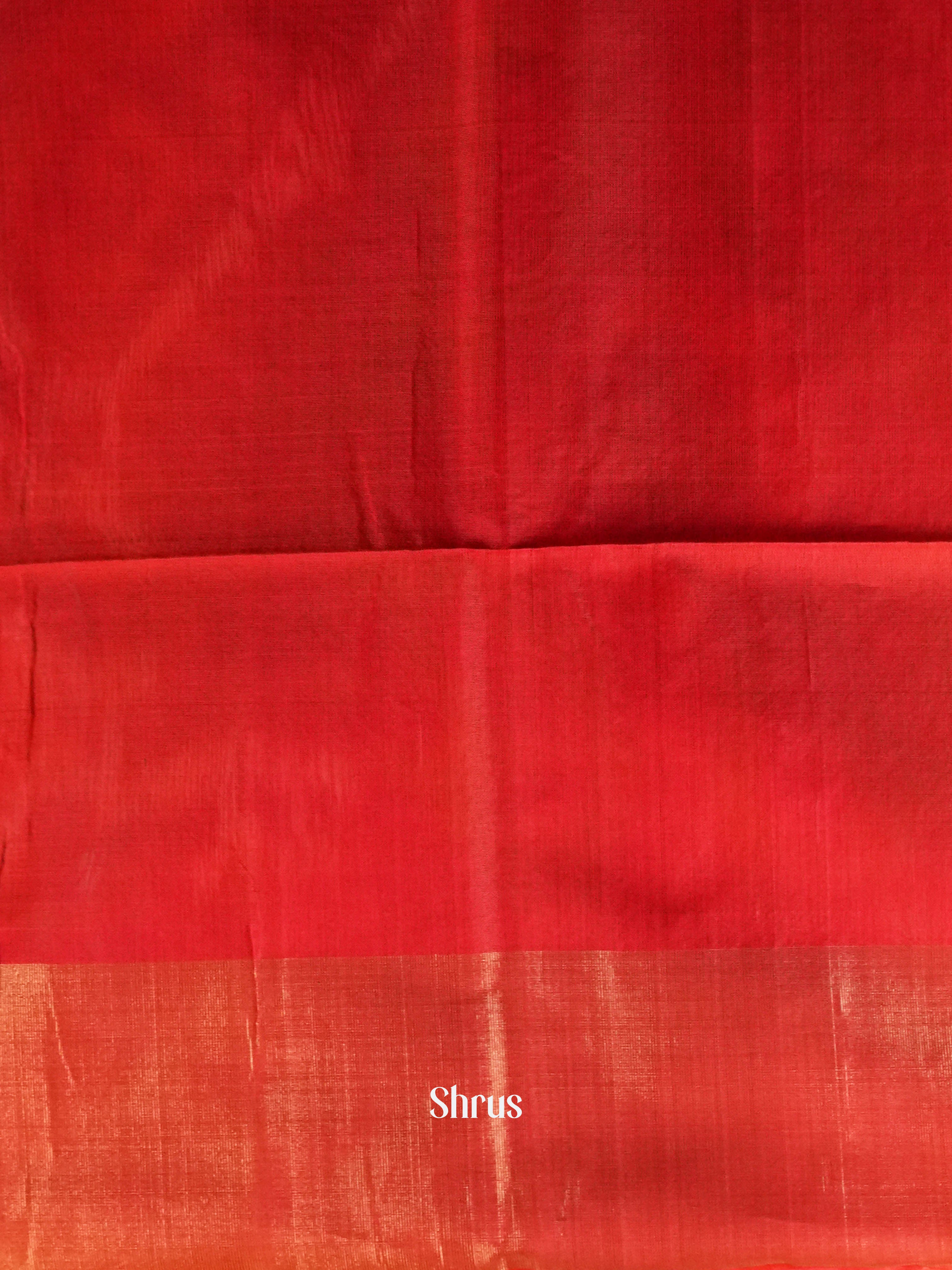 Blue & Red  - Pochampally sico Saree