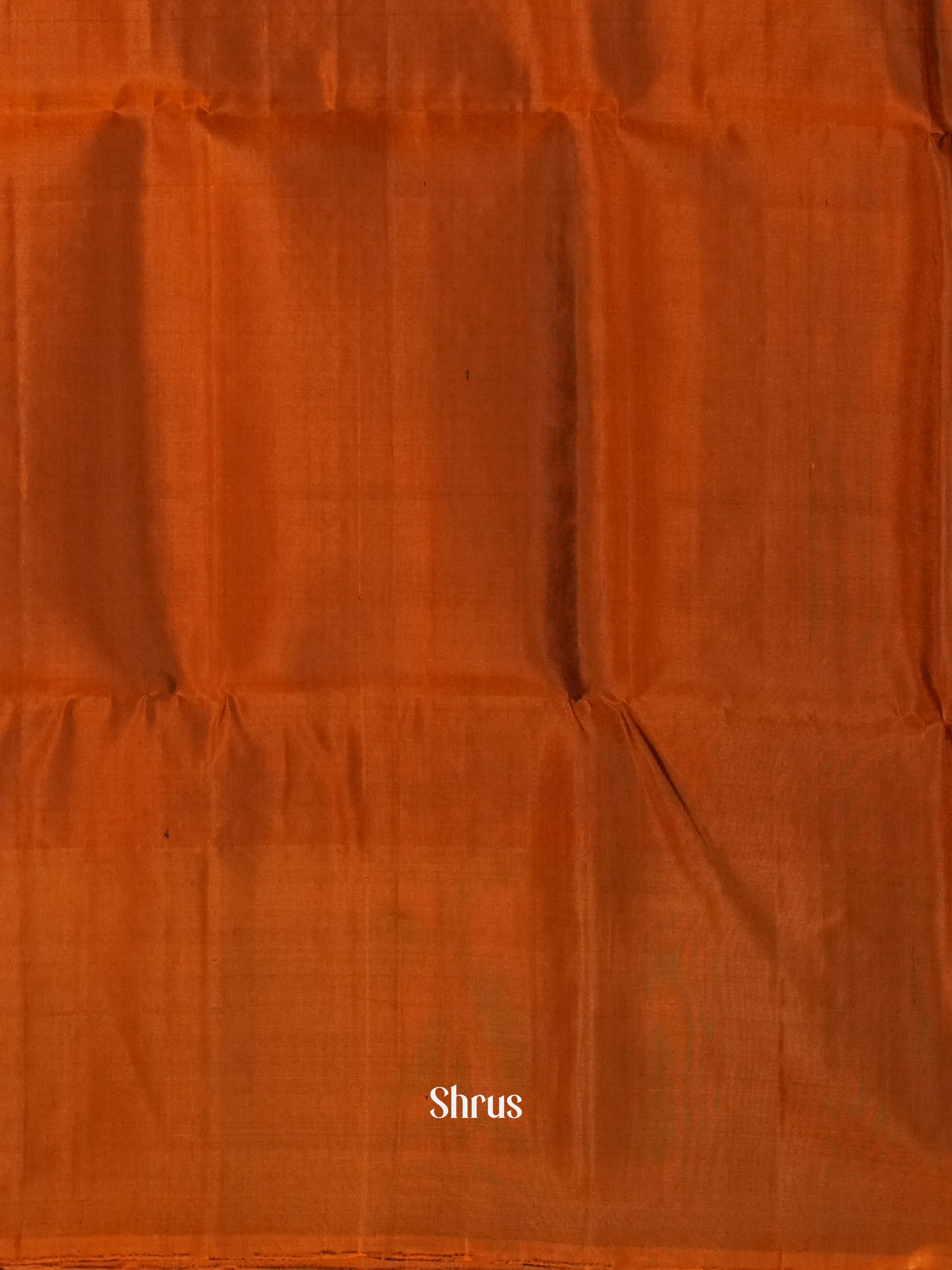 Brownish Orange  - Soft Silk Saree