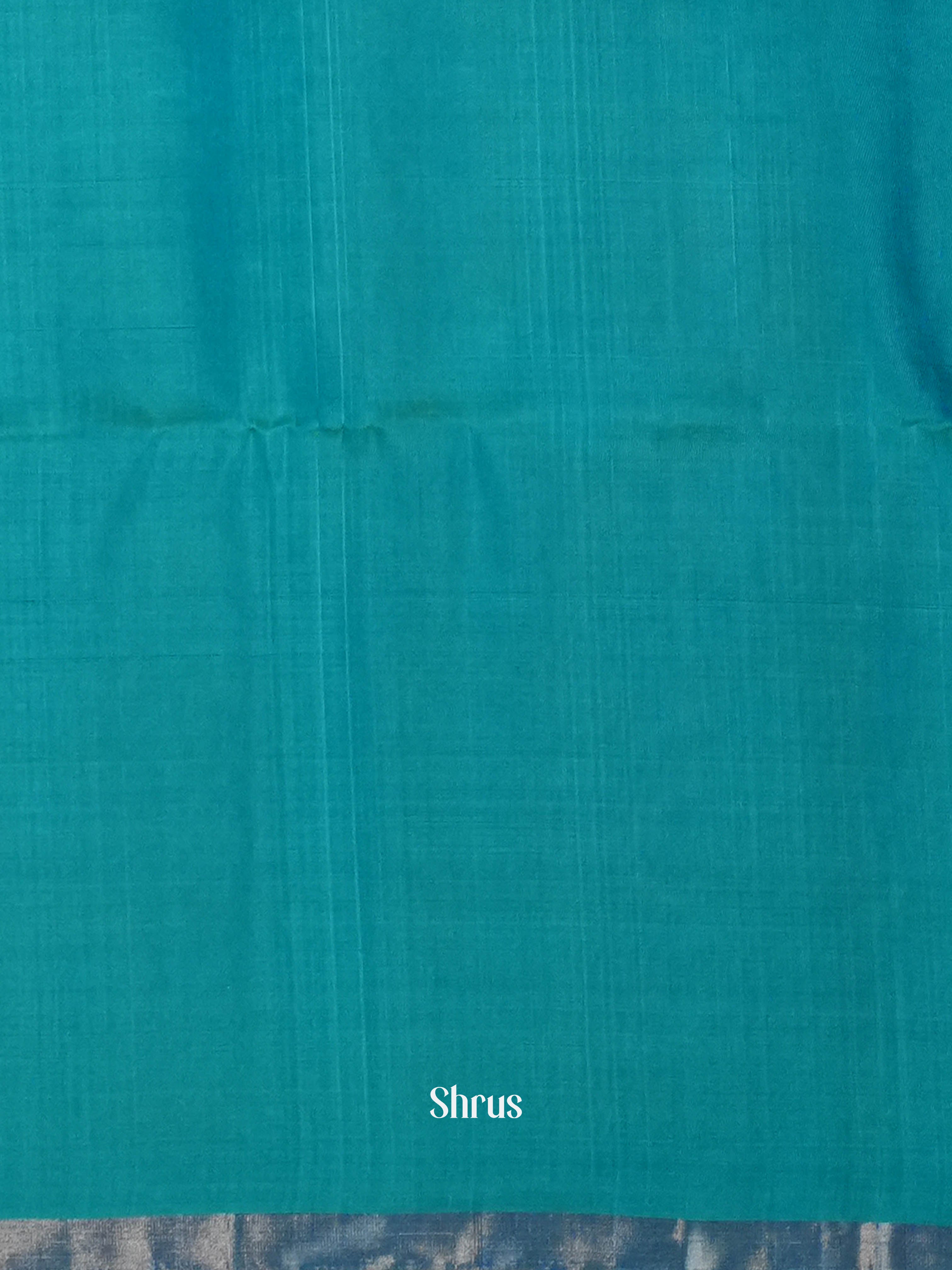 Lavendar & Teal   - Soft Silk Saree