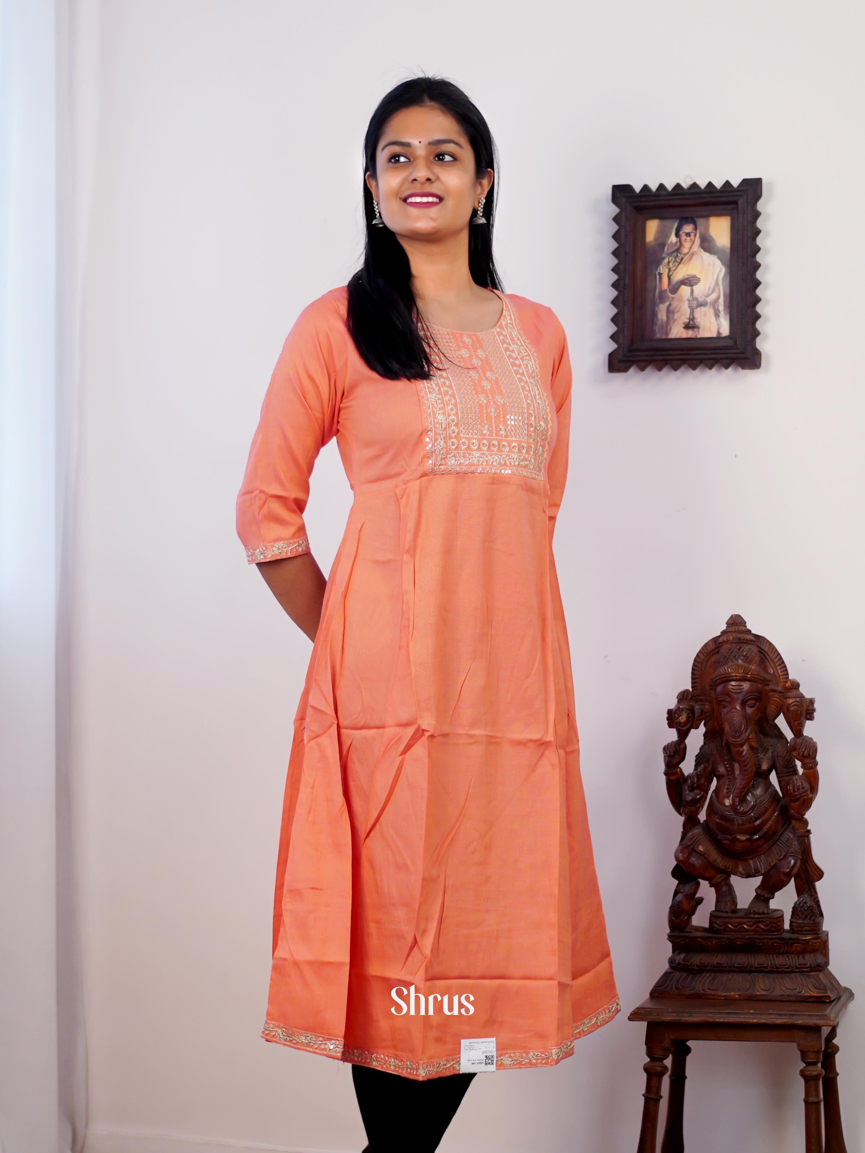 peach- Readymade Kurti