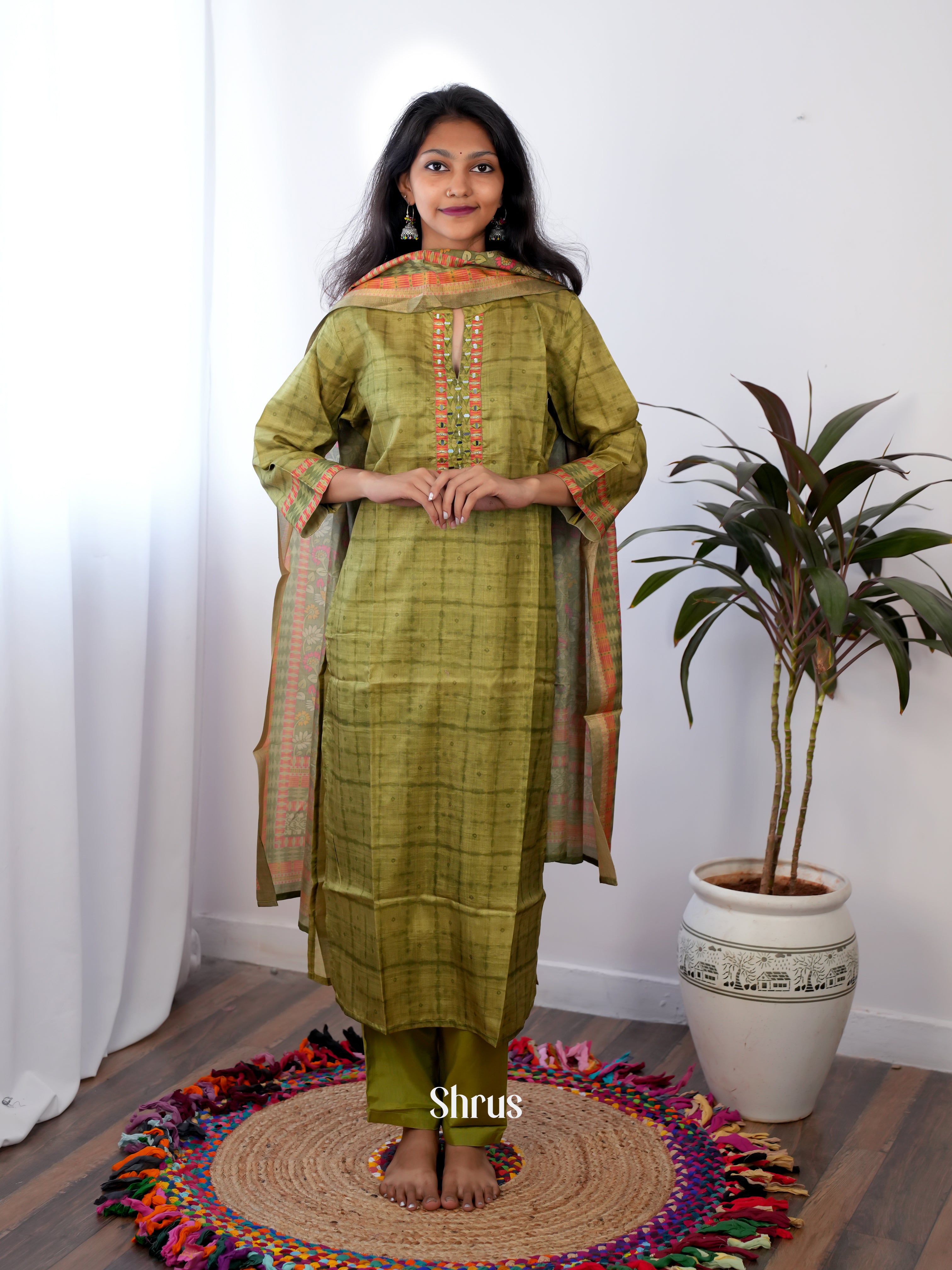 Green - 3pc Readymade Suits