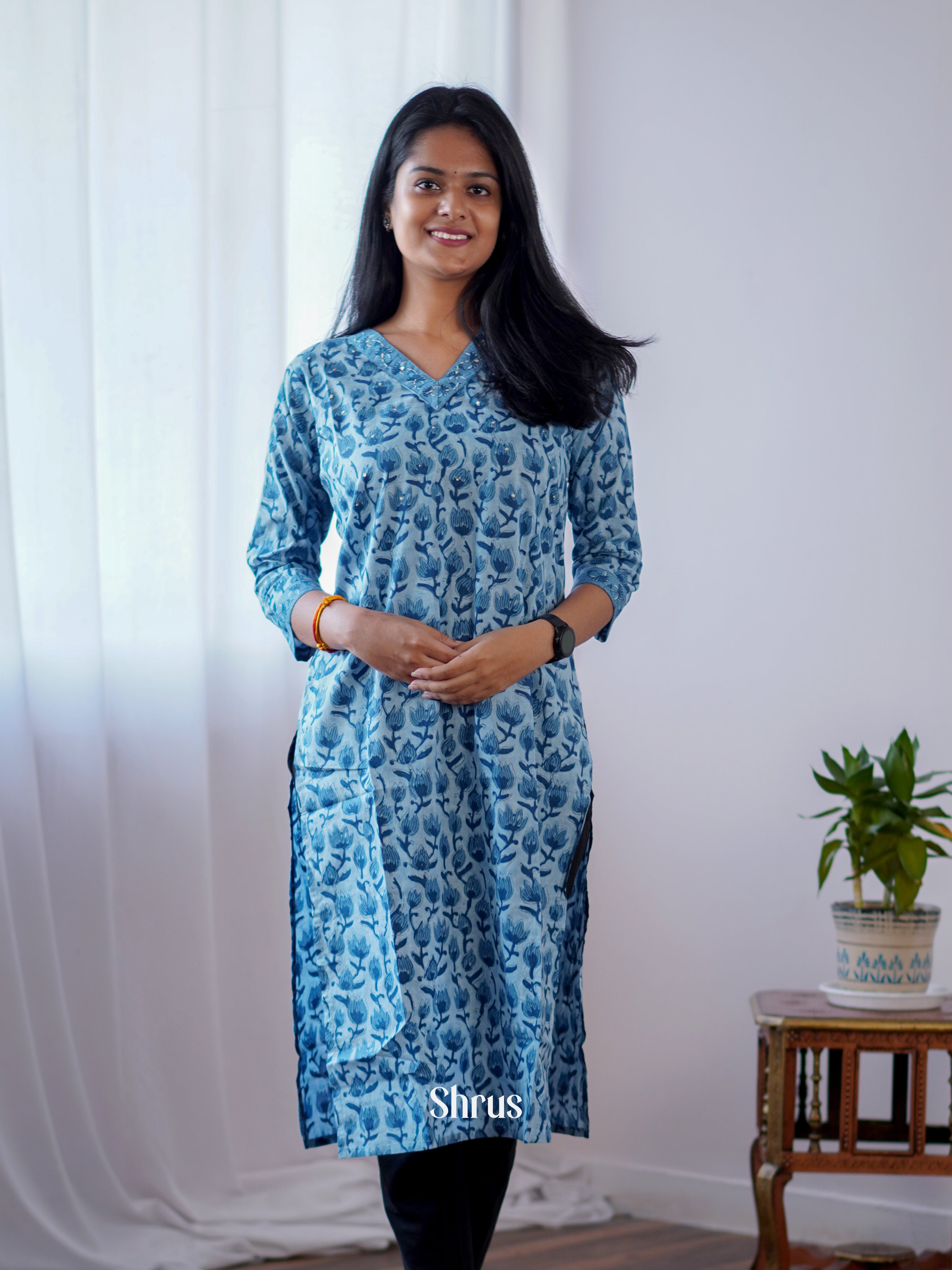 Blue - Readymade kurti