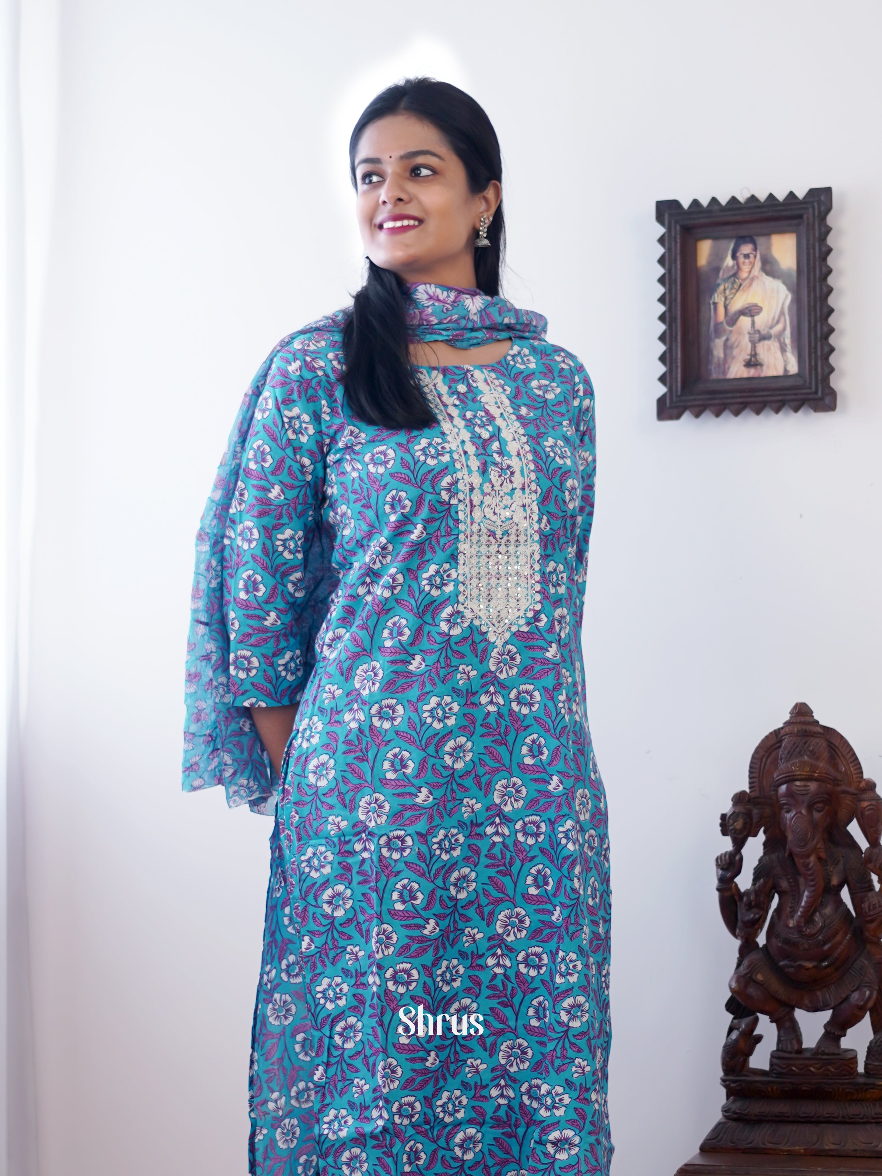 Blue - 3pc Casual Readymade Suits