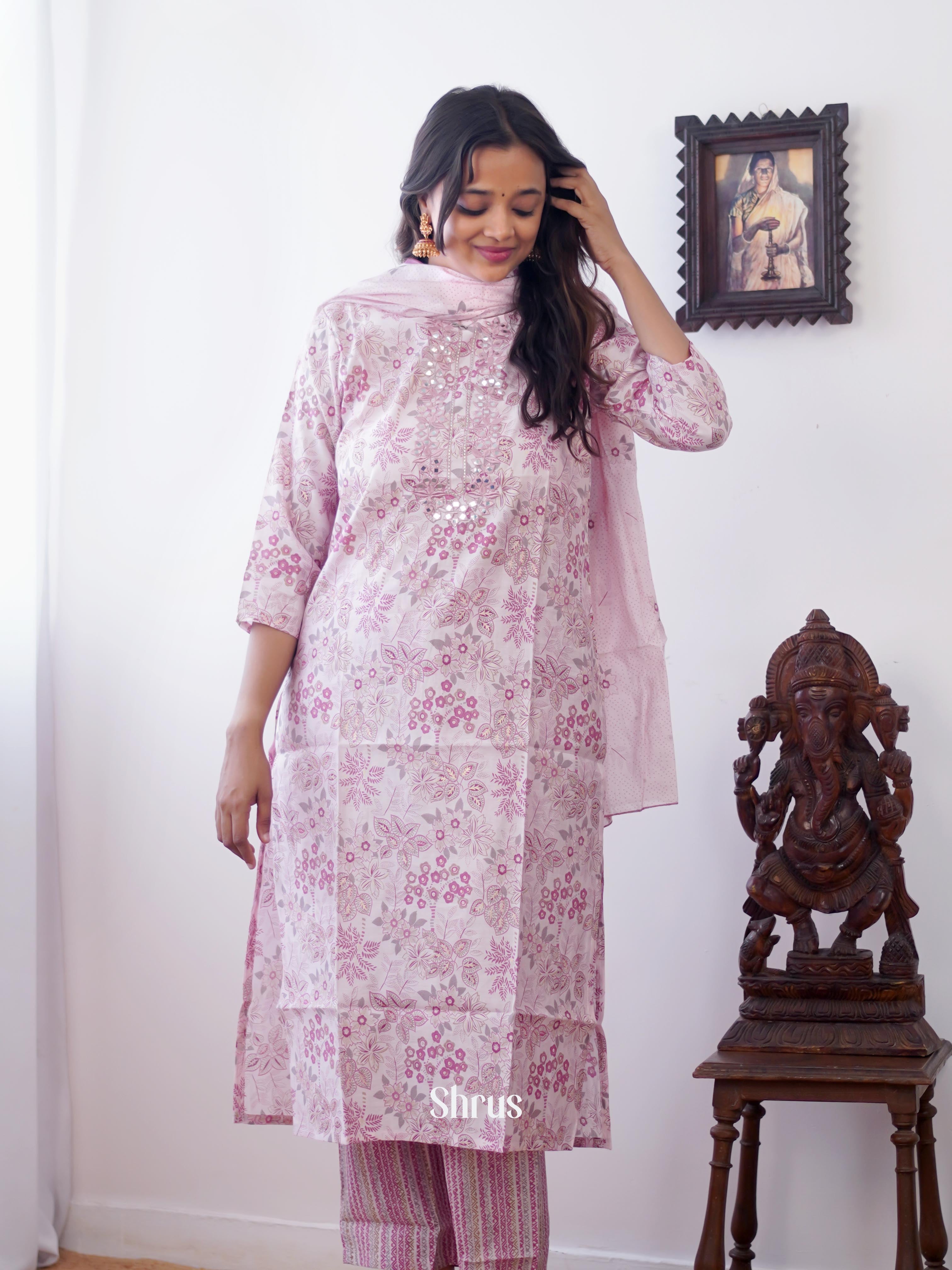 Pink - 3pc Readymade Suits