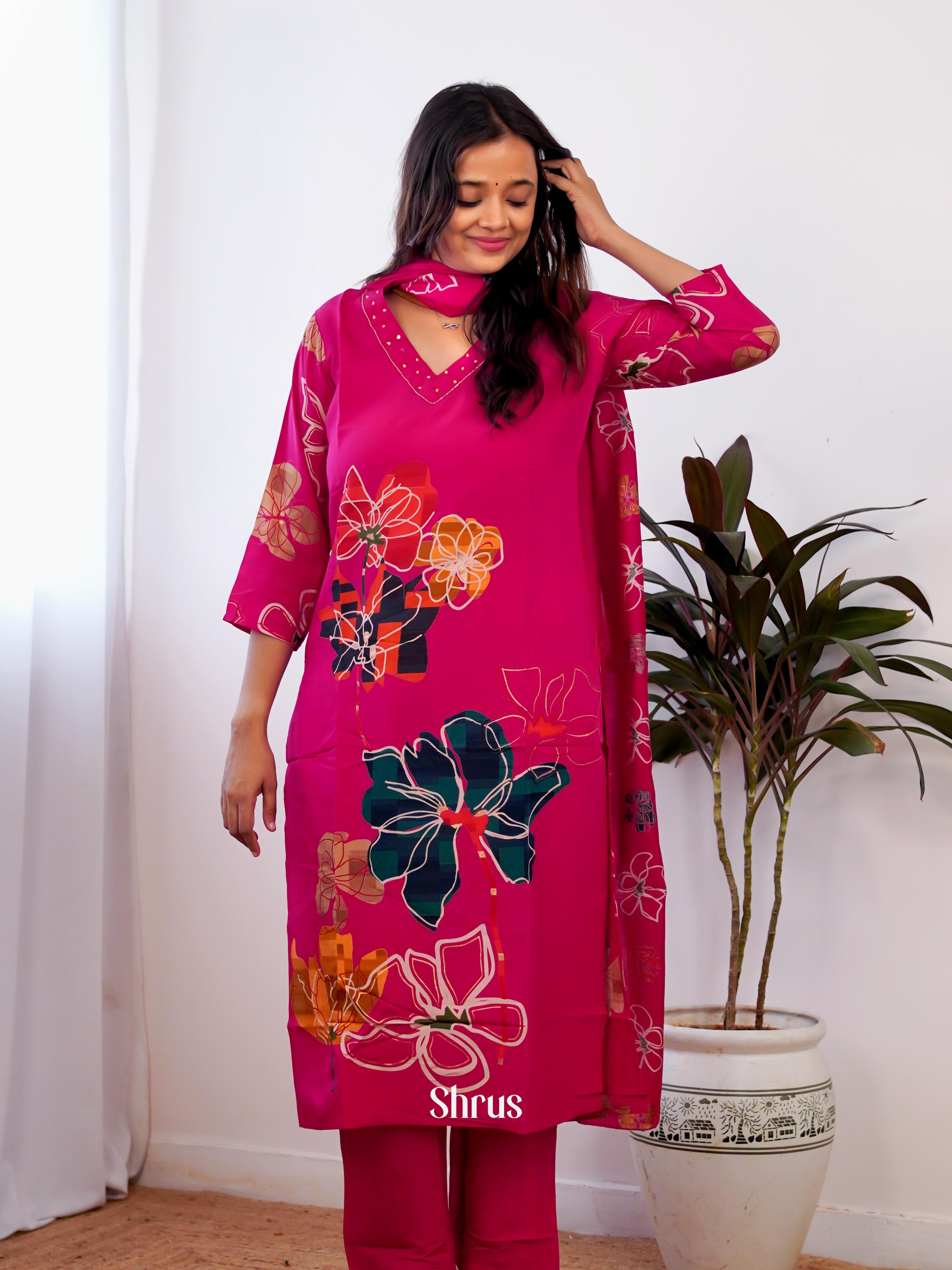 Pink - 3pc Casual Readymade Suits