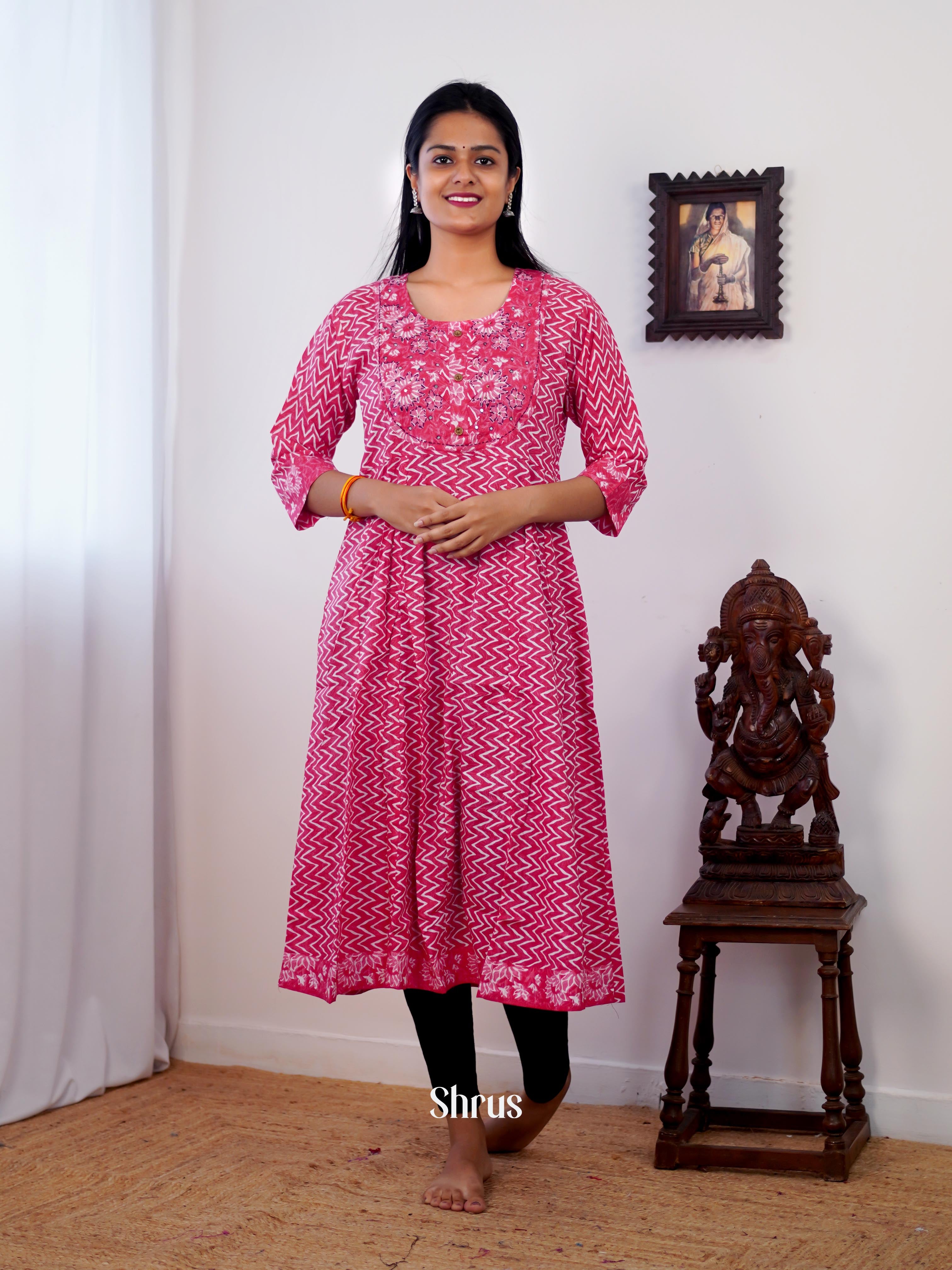 Red-Casual   Readymade Kurti