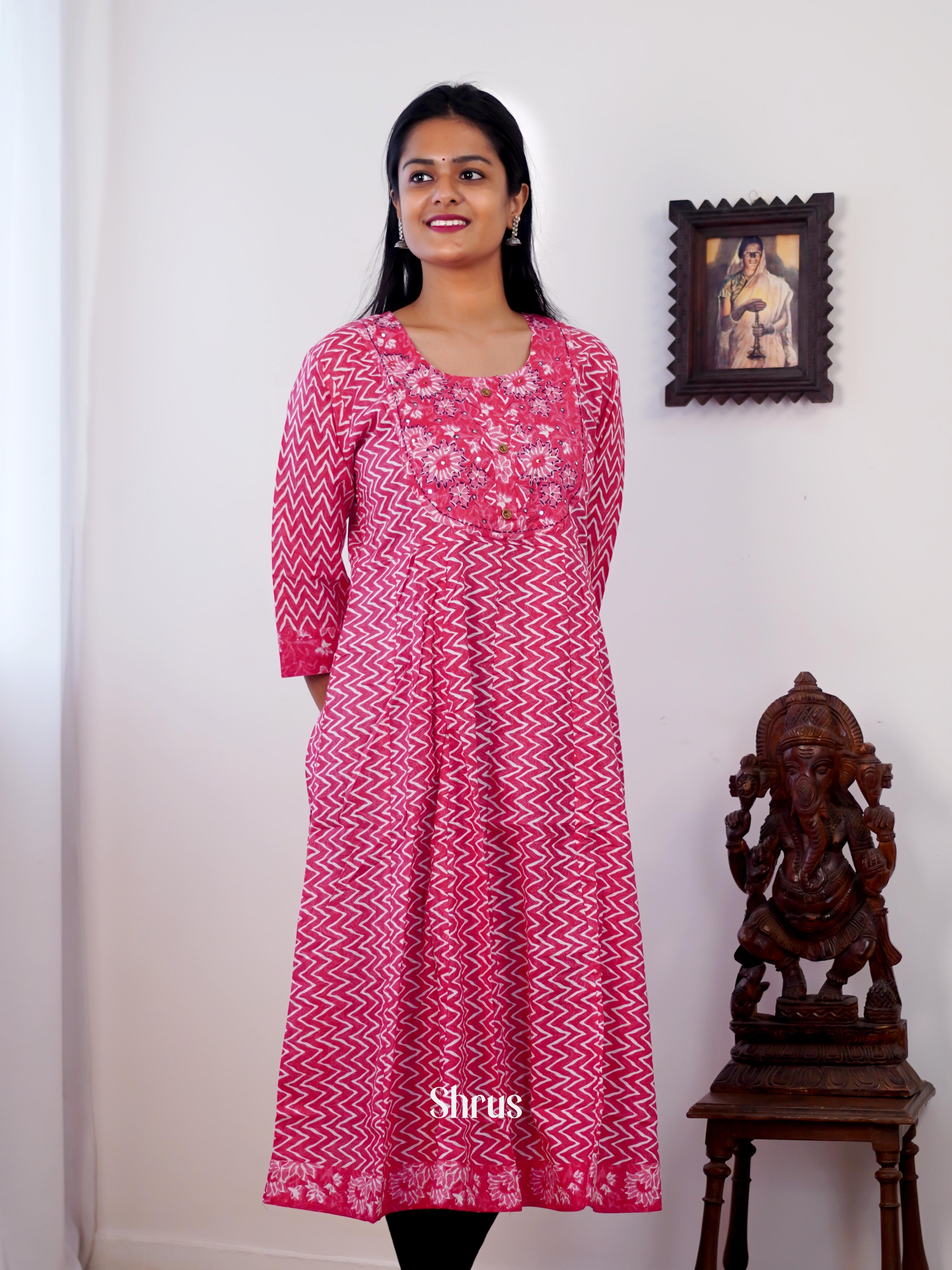 Red-Casual   Readymade Kurti