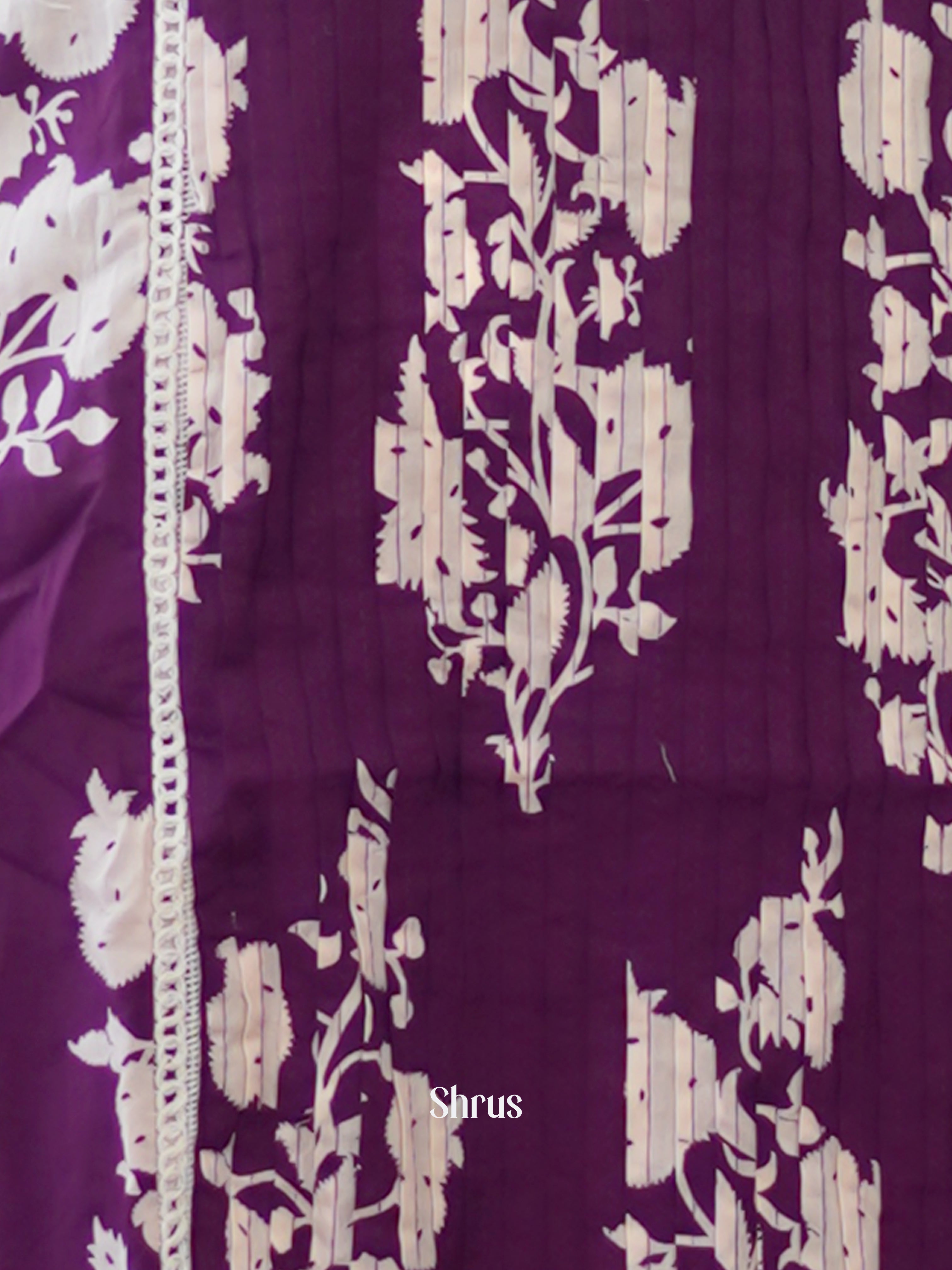 Purple -3pc printed Readymade Suits