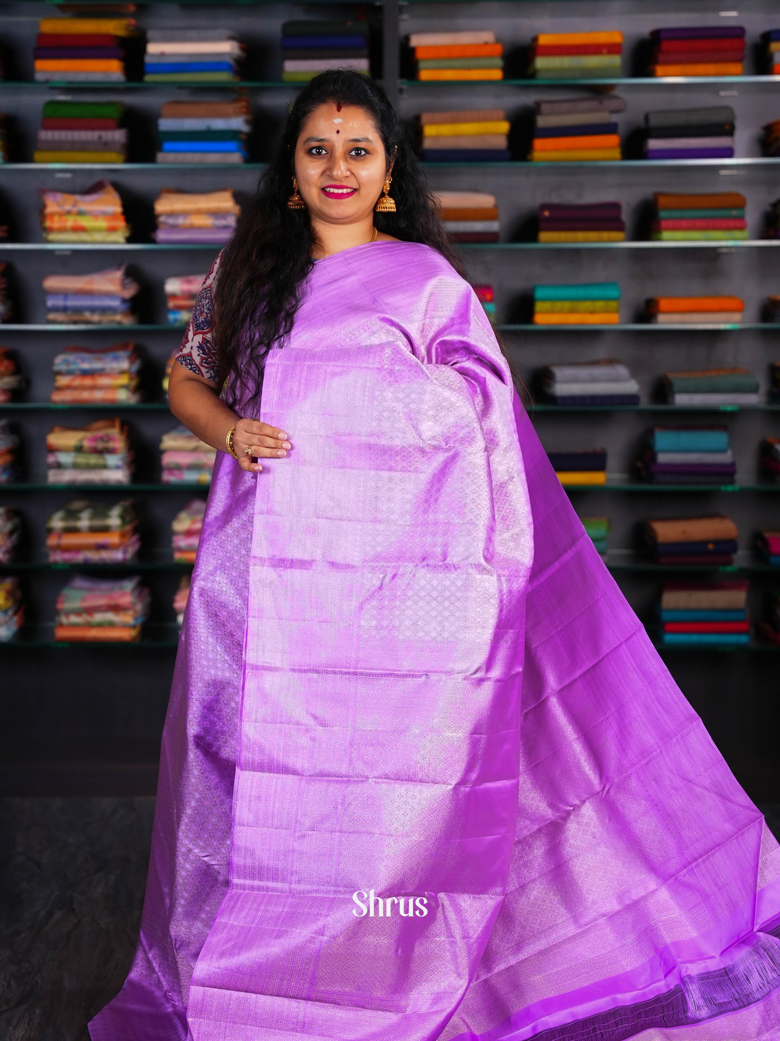 Violet - Kanchipuram silk Saree