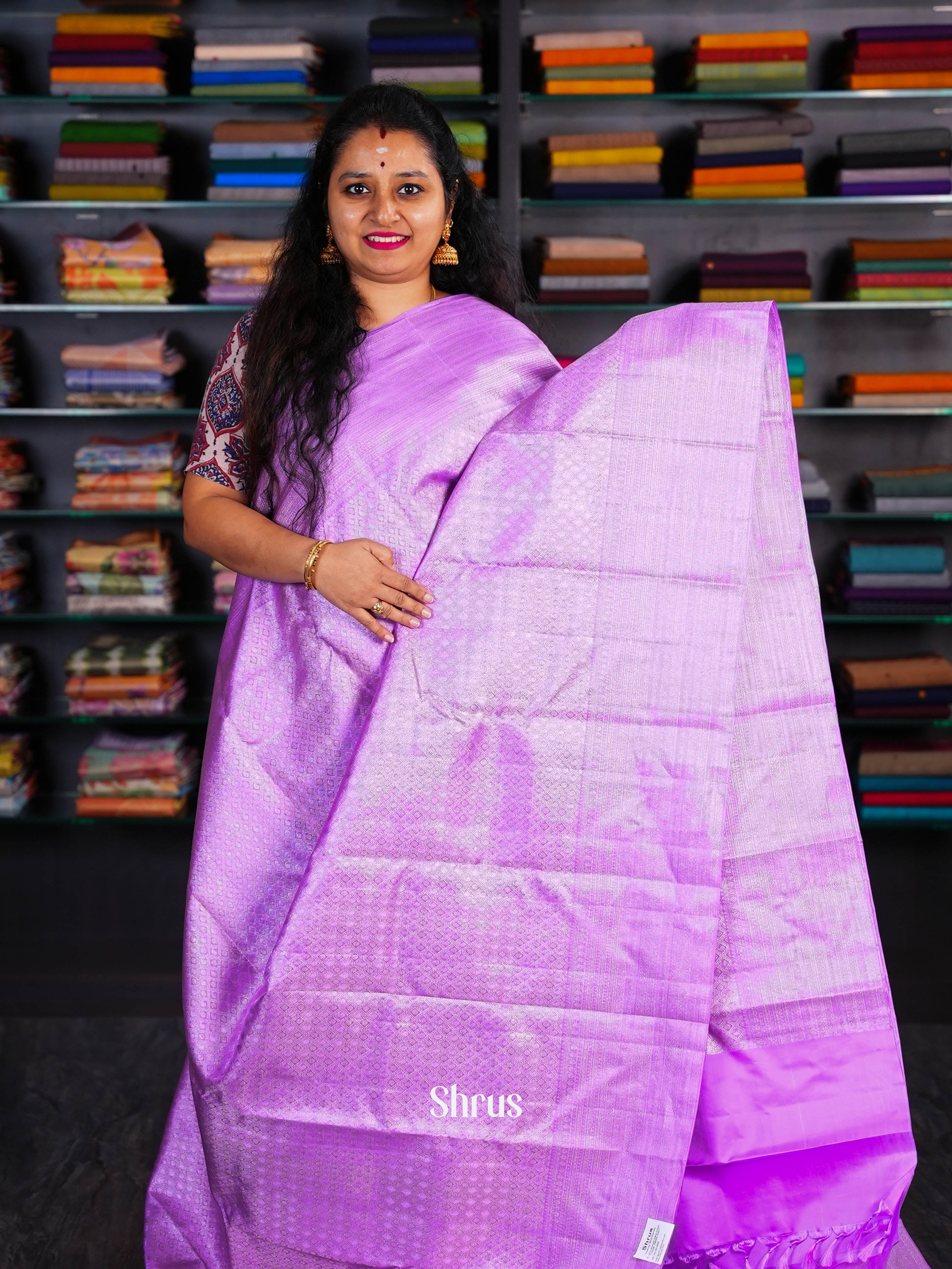 Violet - Kanchipuram silk Saree