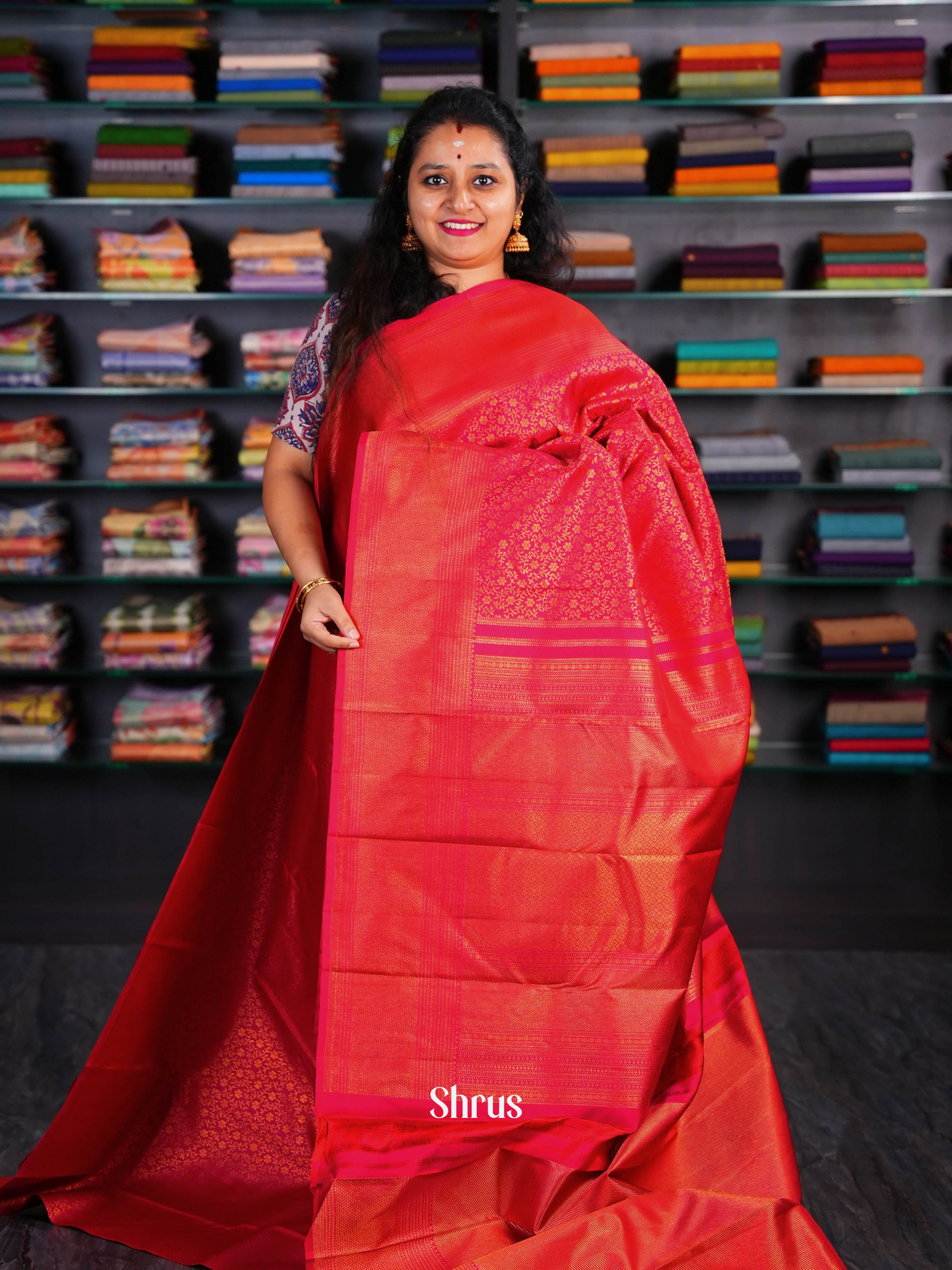 Royal Red - Kanchipuram silk Saree