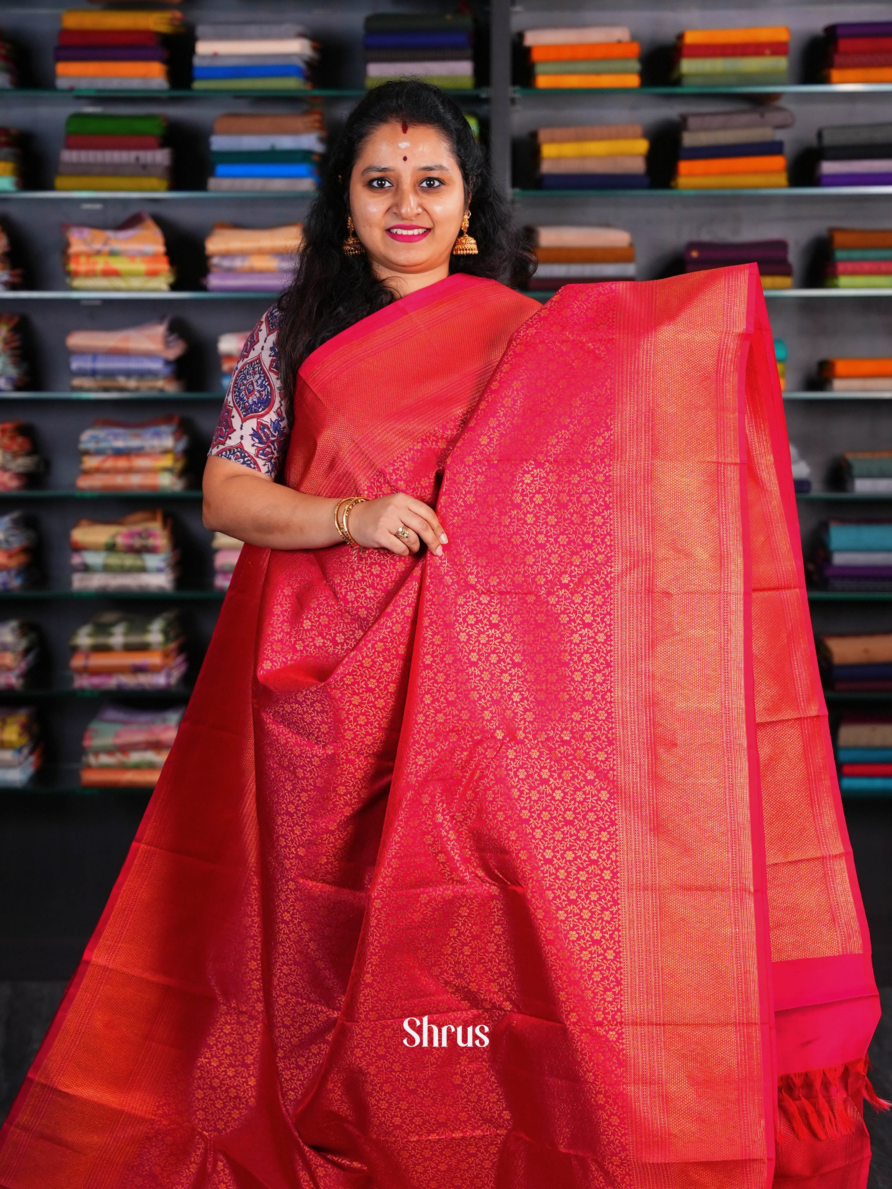 Royal Red - Kanchipuram silk Saree