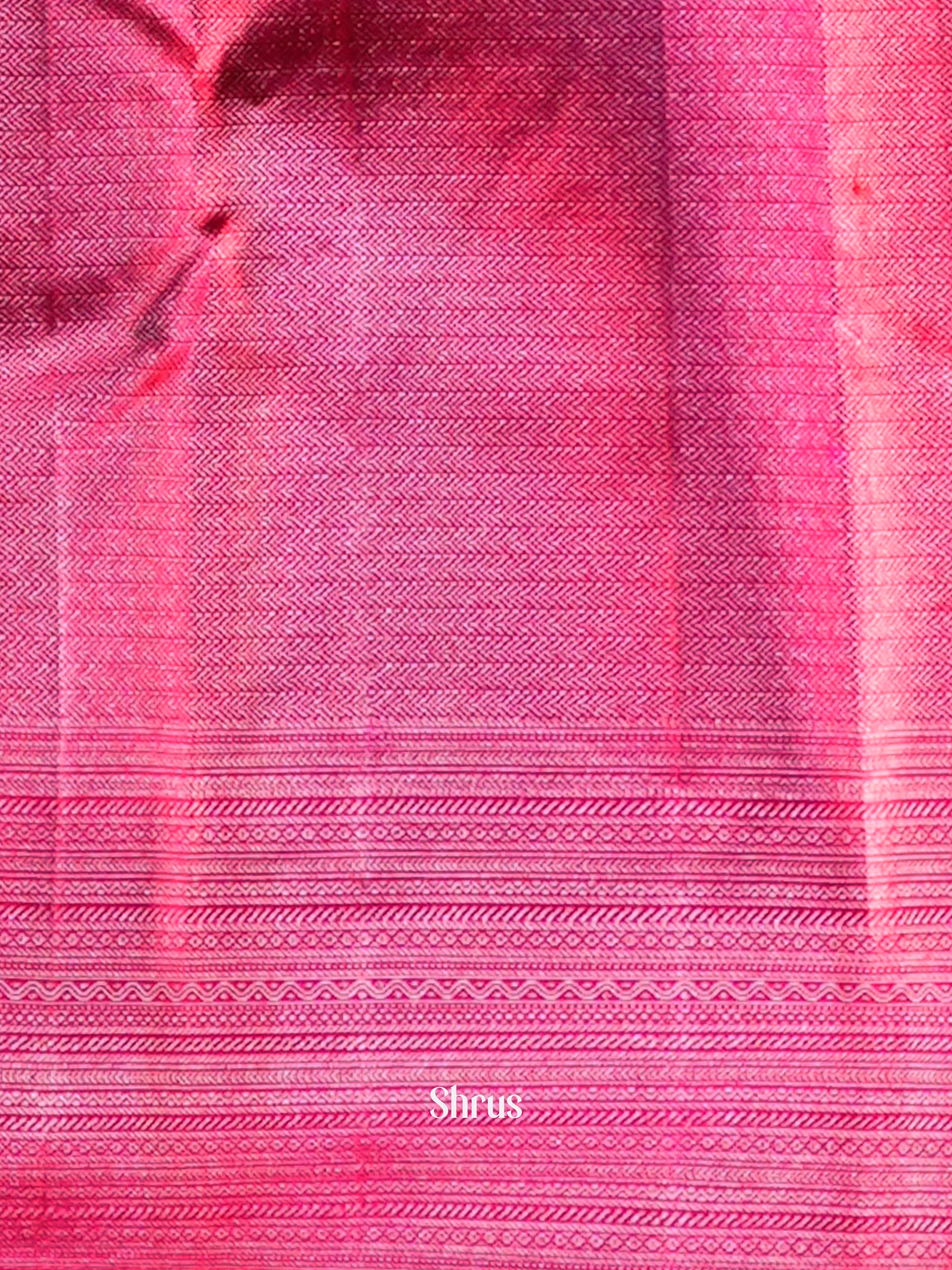 Rosy Pink - Kanchipuram silk Saree