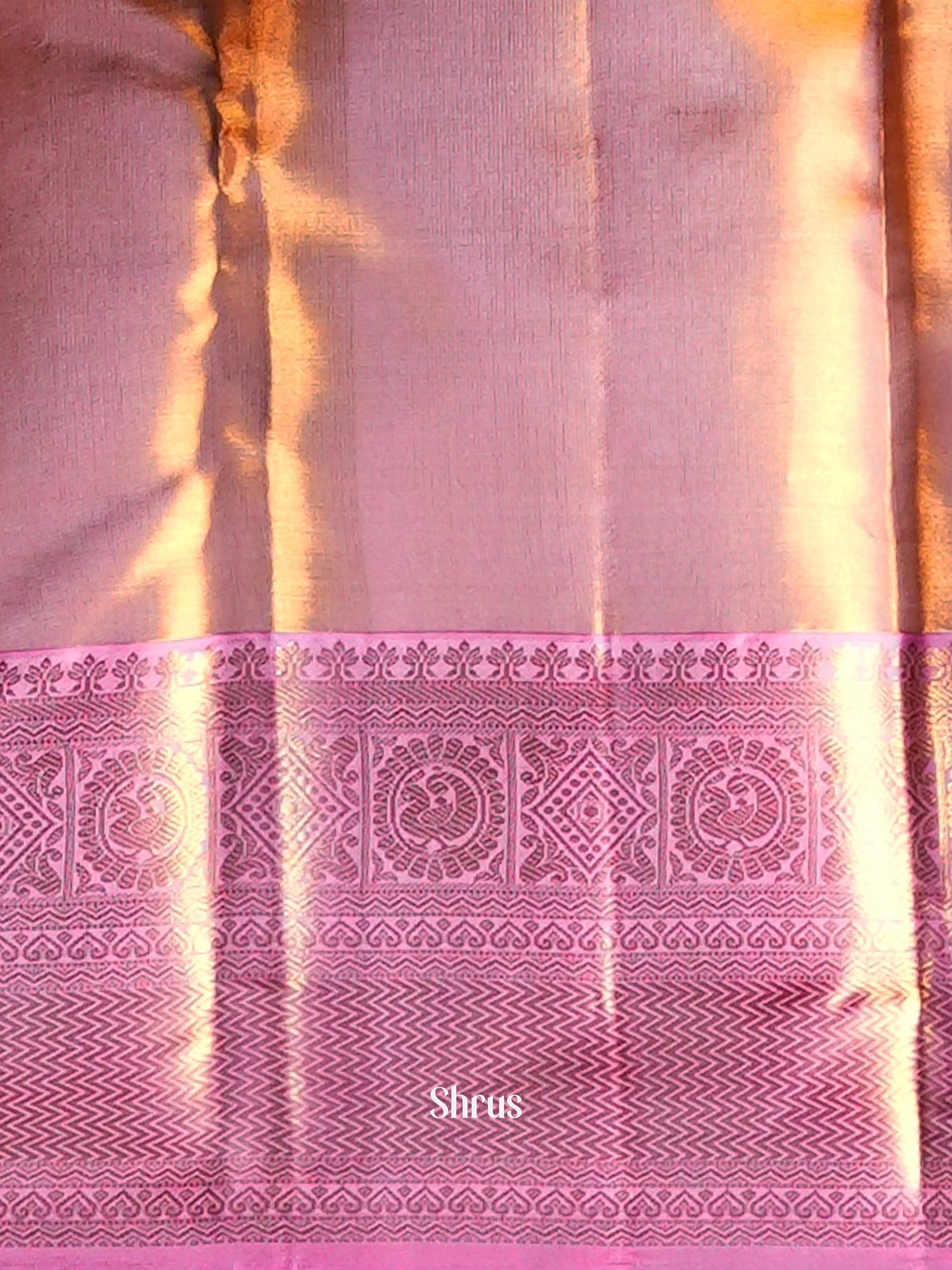 Pink - Kanchipuram silk Saree