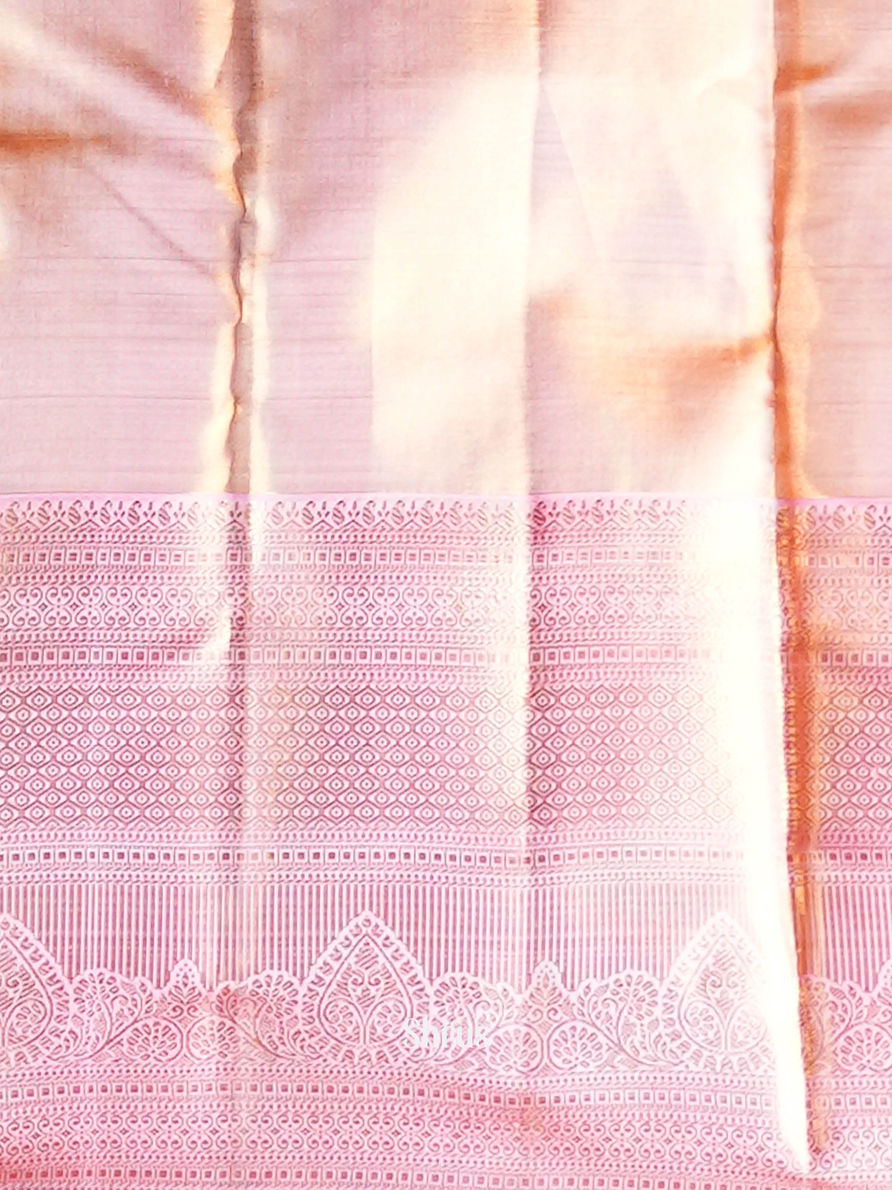 Baby pink( double shade) - Kanchipuram silk Saree