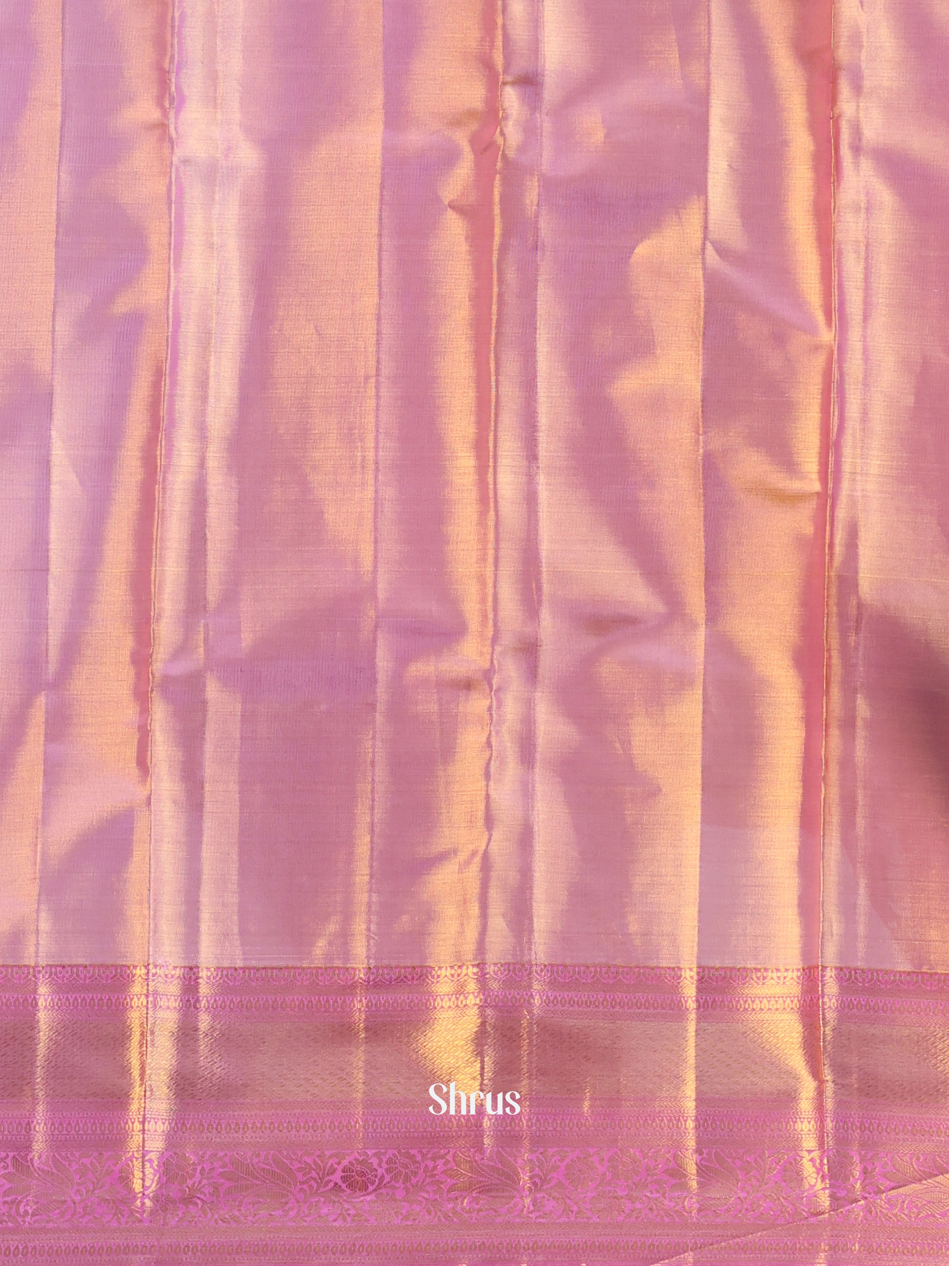 Pink - Kanchipuram silk Saree