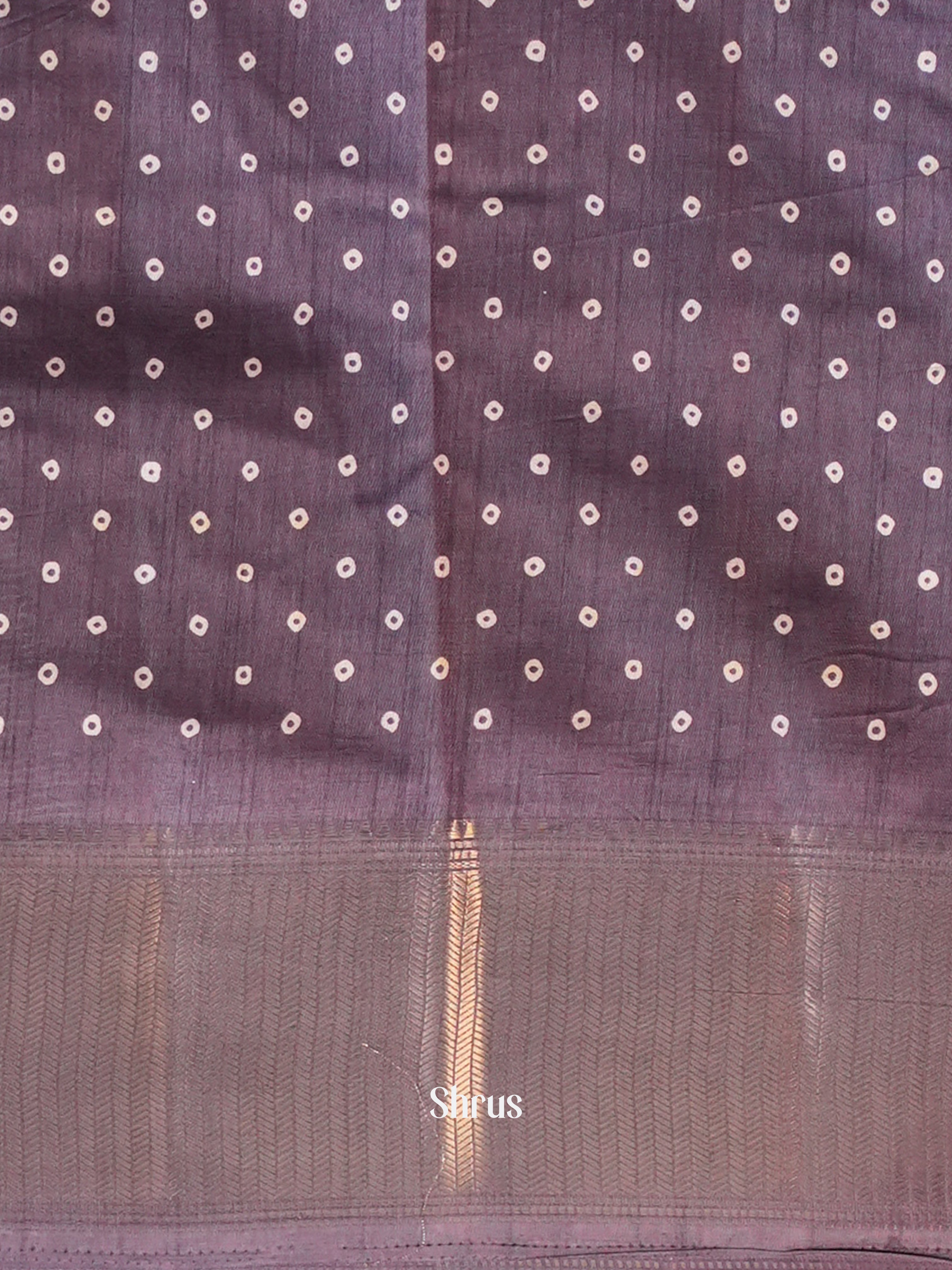 Purple - Semi Crepe Saree