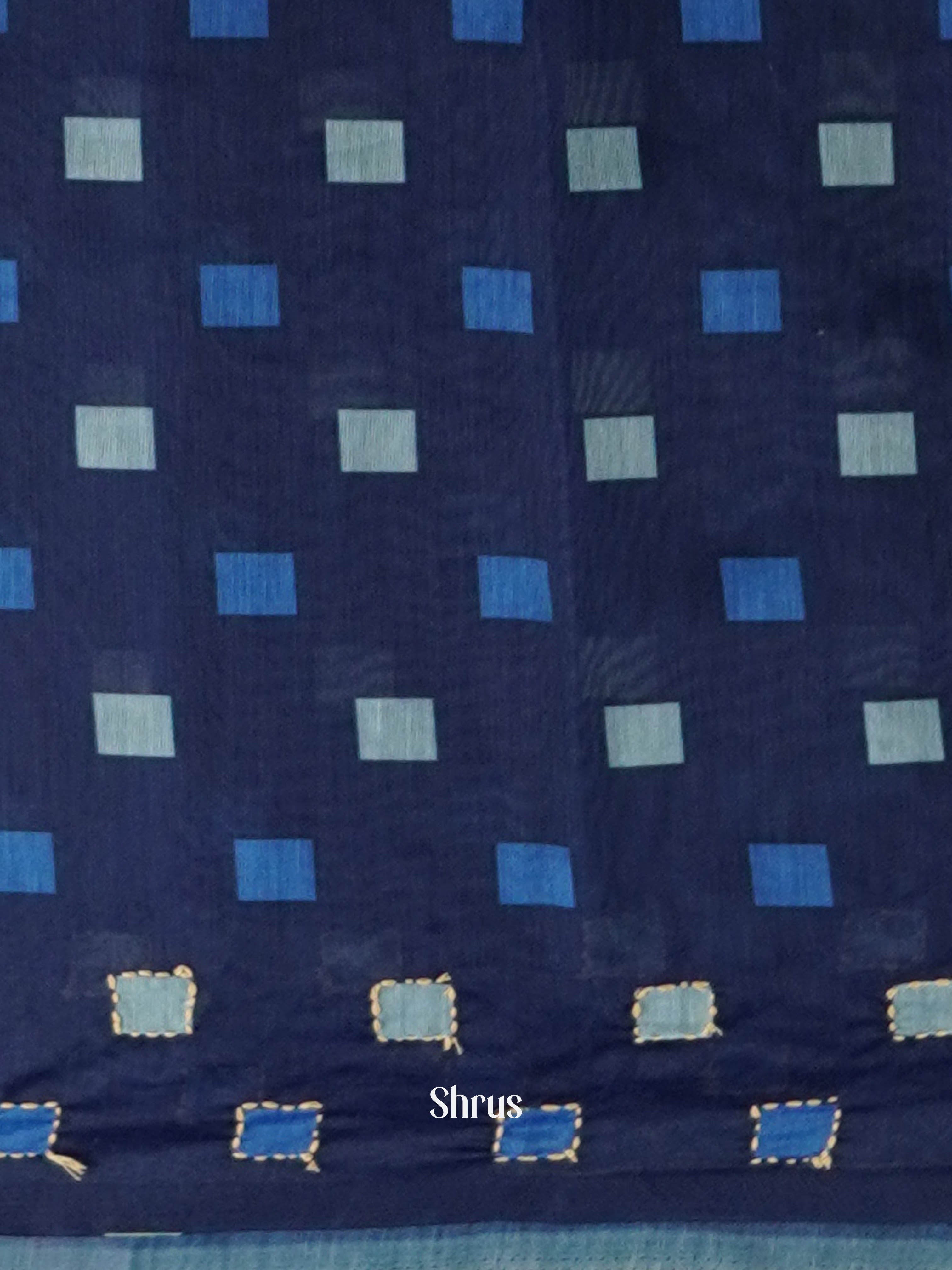 Blue - Semi Kantha Saree