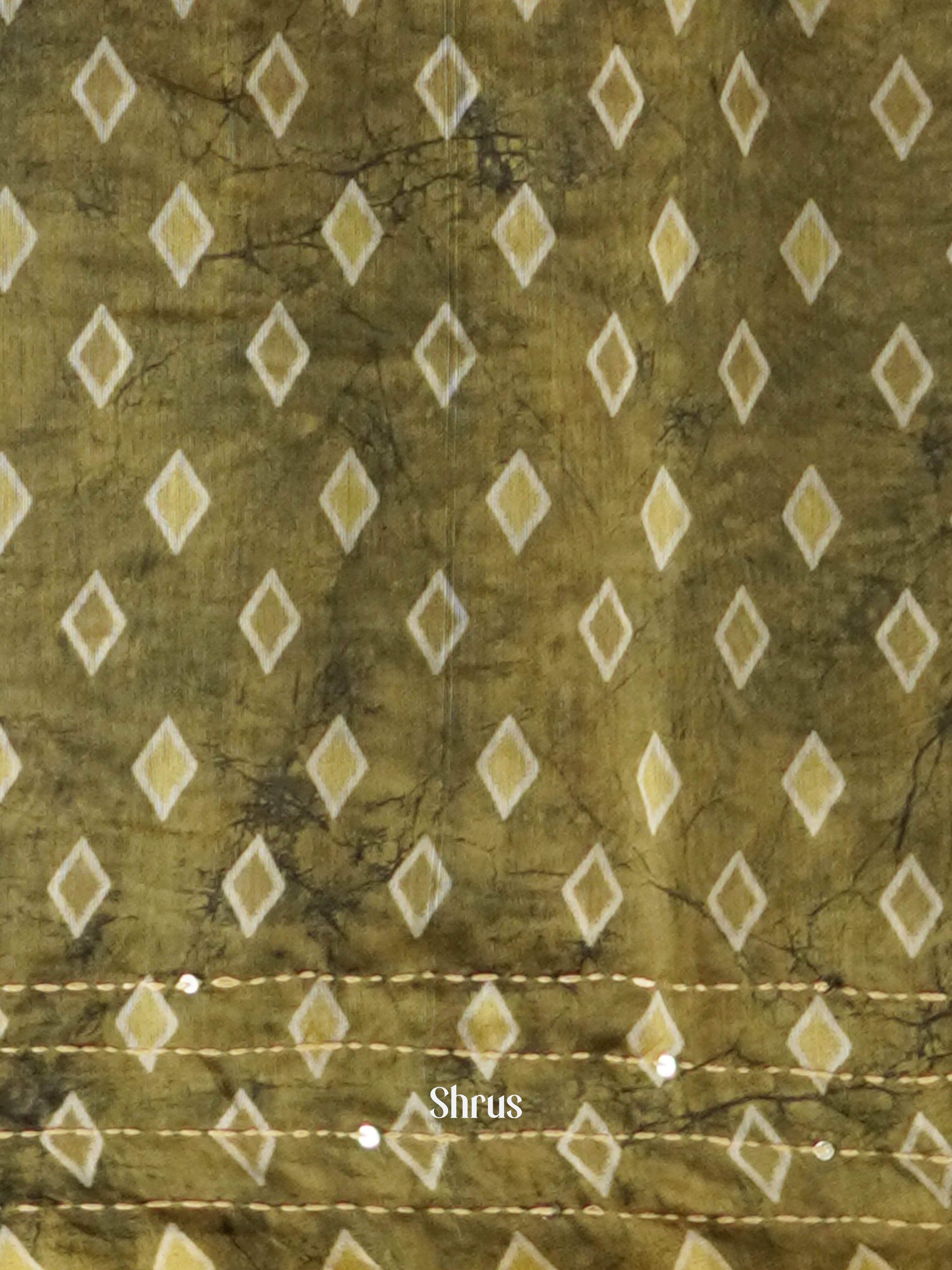 Light Green  - Semi Kantha Saree