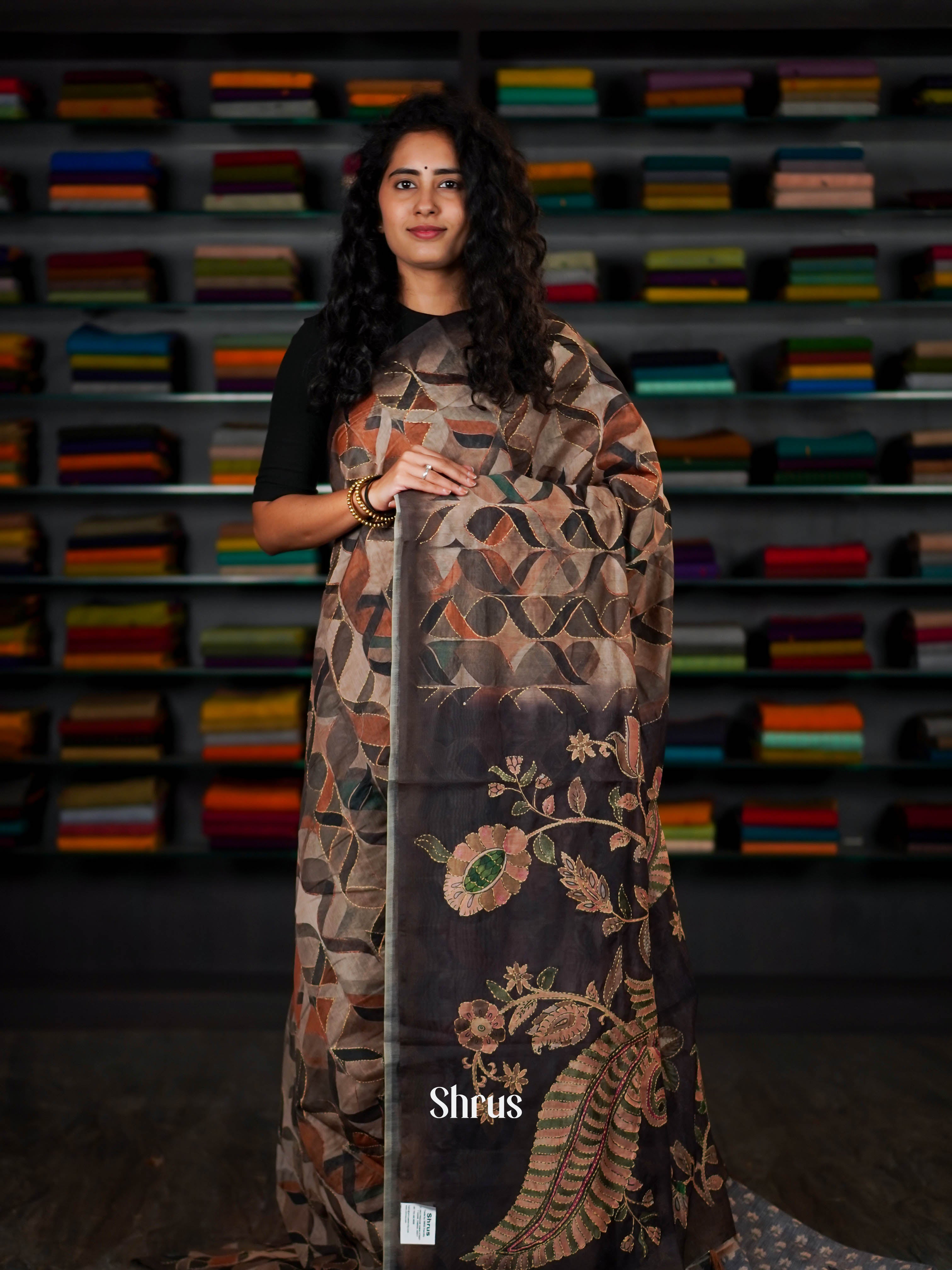 Green  - Semi Kantha Saree