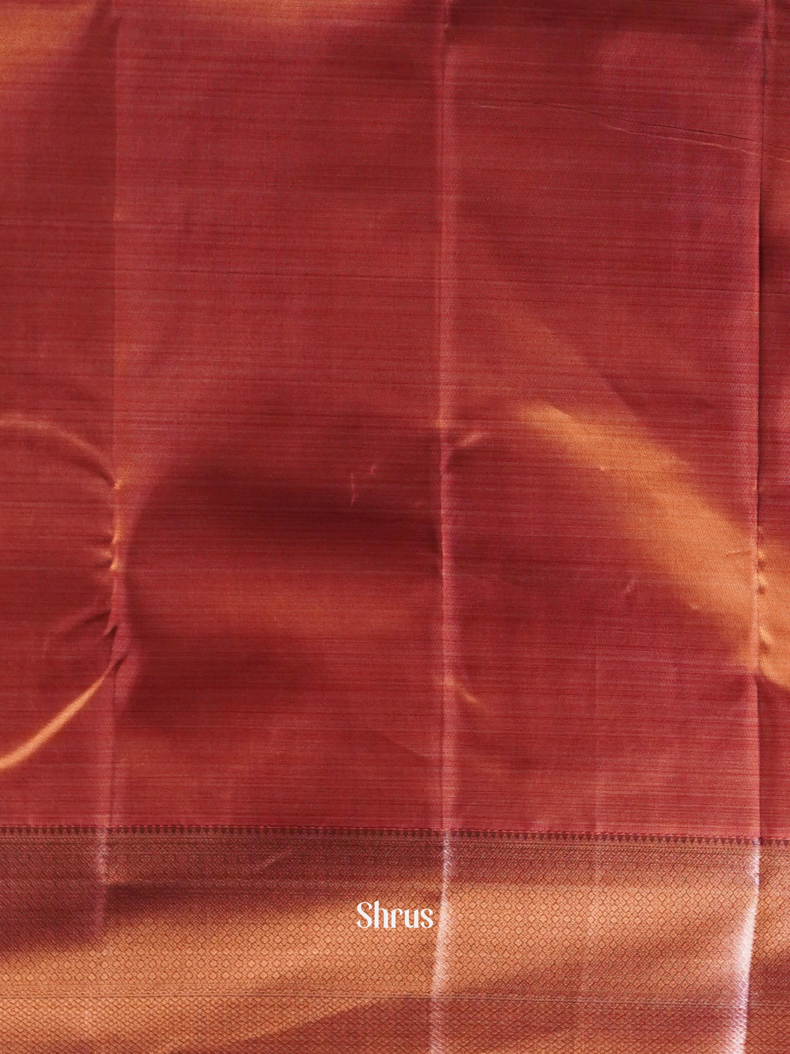 Cream pink - Kanchipuram-halfpure saree